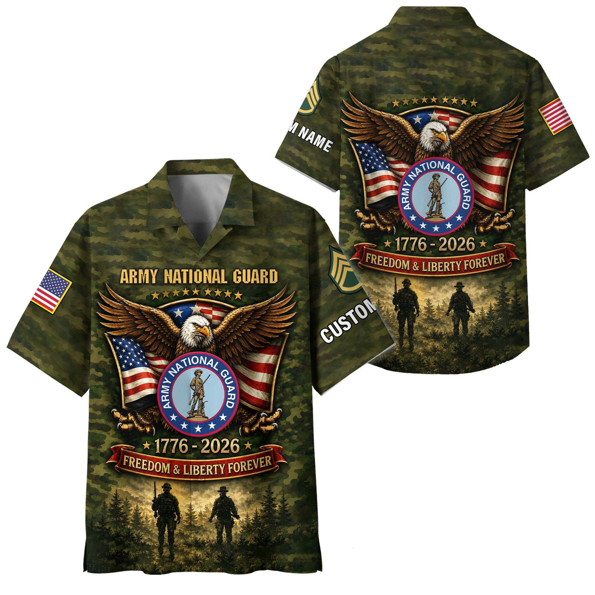Premium Custom Army National Guard Hawaiian Shirt VPVC408688, Gifts For Army National Guard Veteran, Gifts For Veterans Day