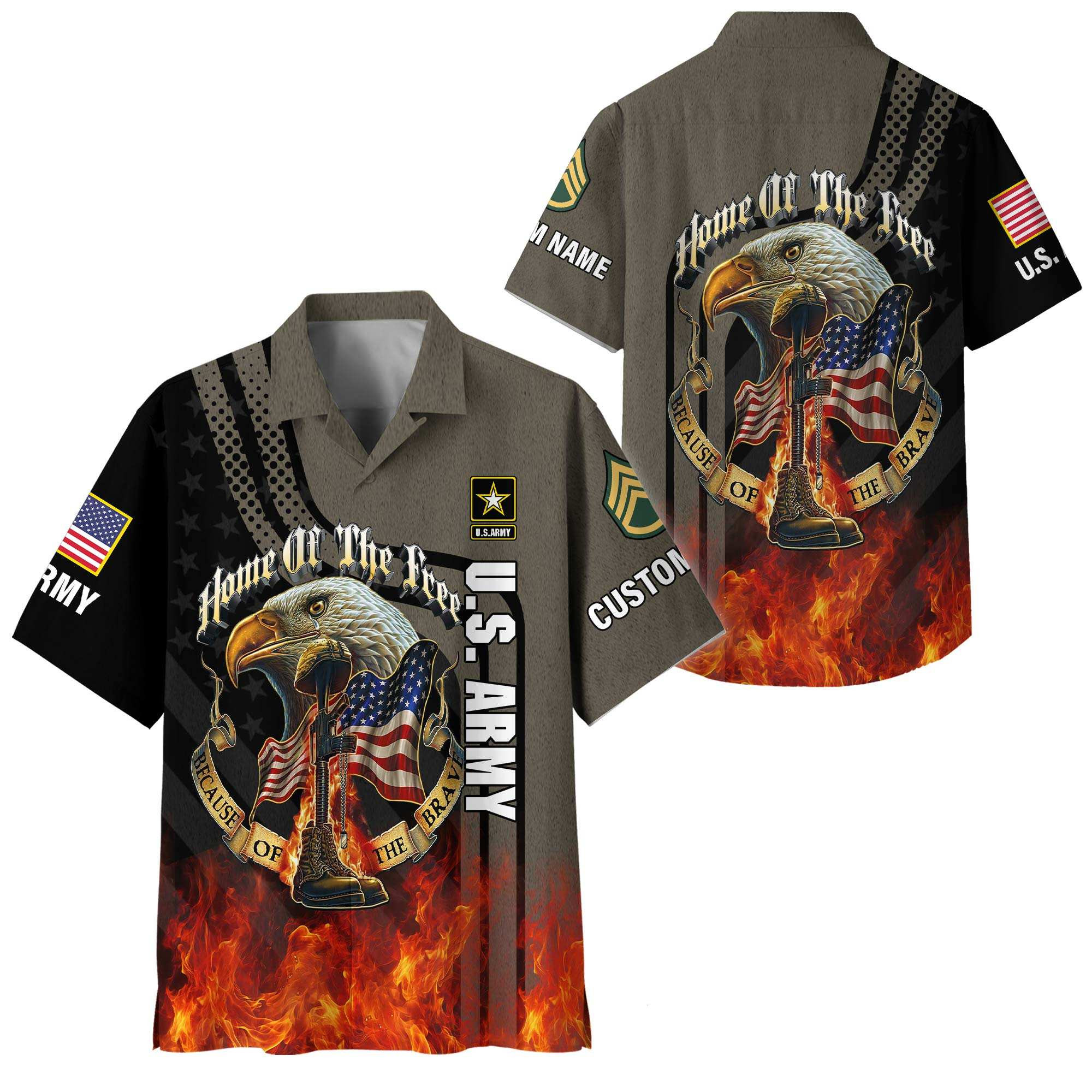 Premium Custom US Army Hawaiian Shirt VPVC408711, Gifts For Army Veteran, Gifts For Veterans Day
