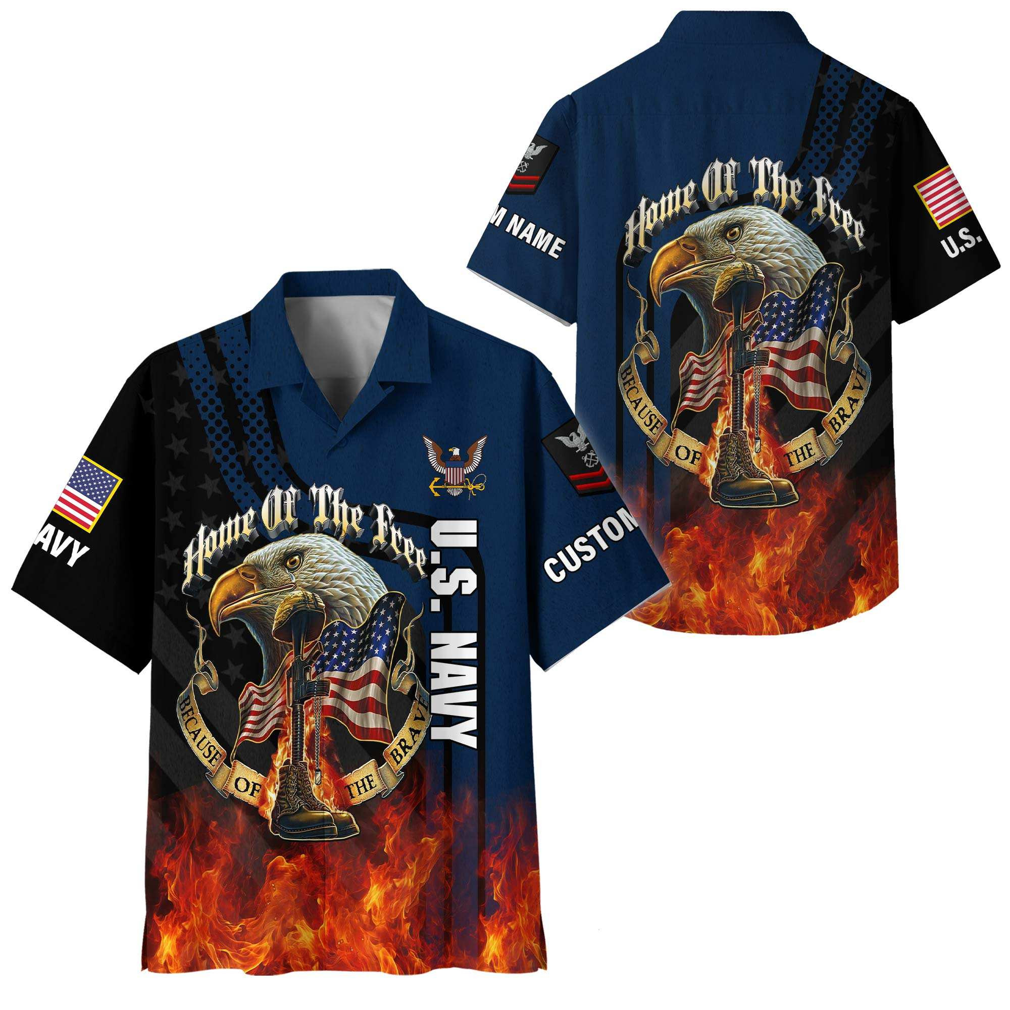 Premium Custom US Navy Hawaiian Shirt VPVC408712, Gifts For Navy Veteran, Gifts For Veterans Day