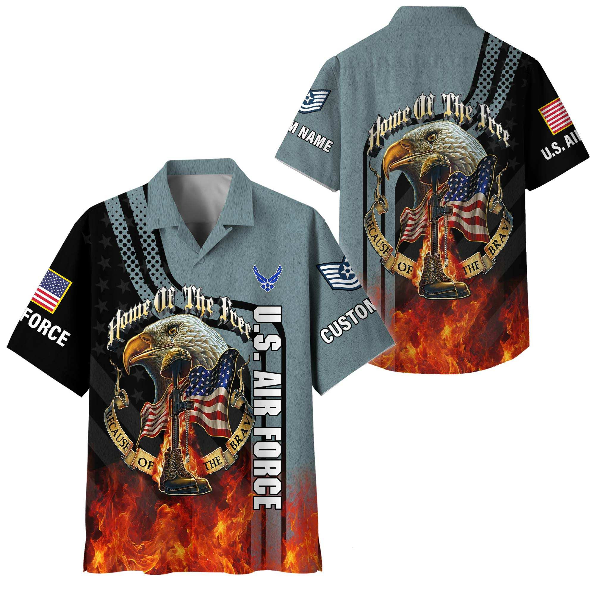 Premium Custom USAF Hawaiian Shirt VPVC408714, Gifts For Air Force Veteran, Gifts For Veterans Day