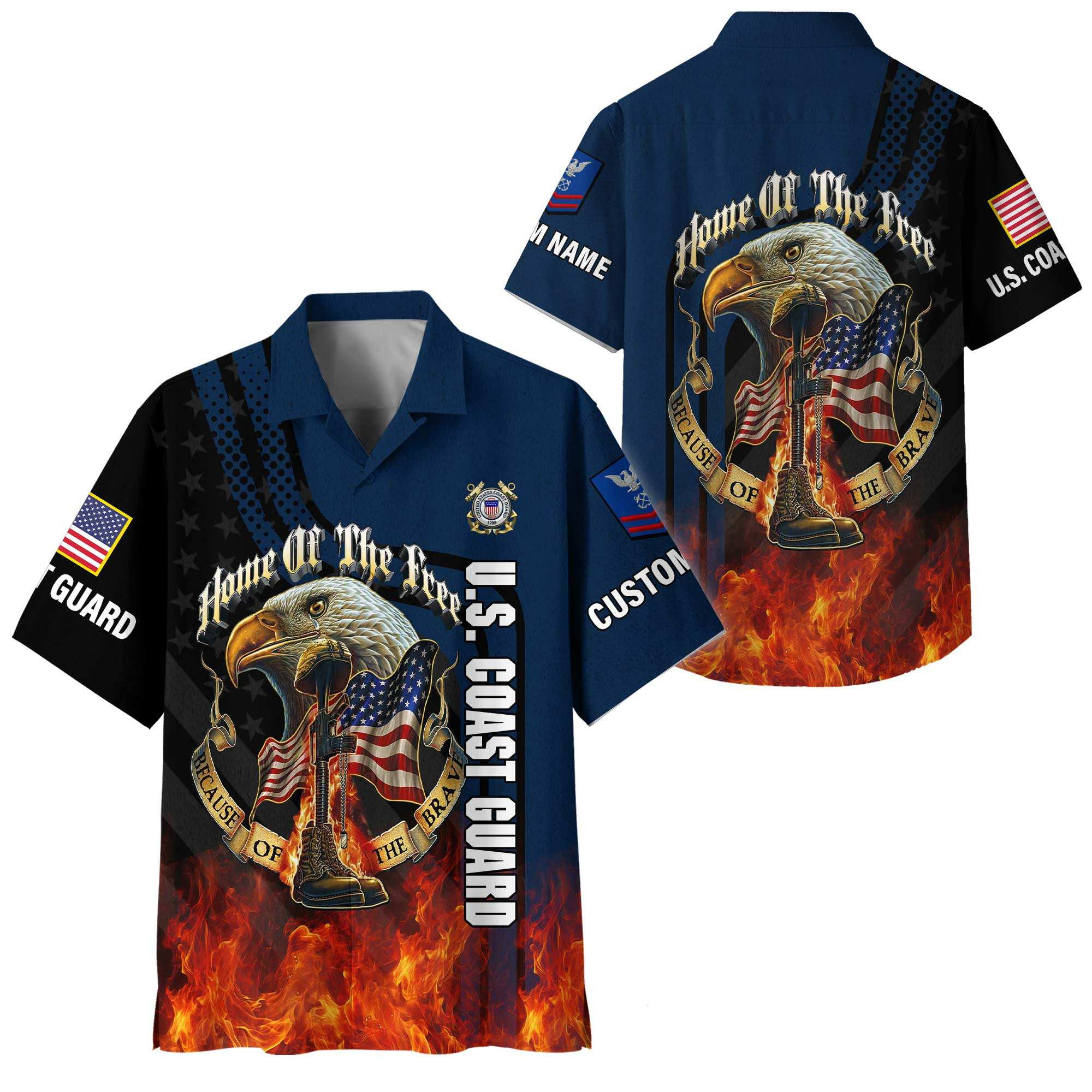 Premium Custom USCG Hawaiian Shirt VPVC408715, Gifts For Coast Guard Veteran, Gifts For Veterans Day