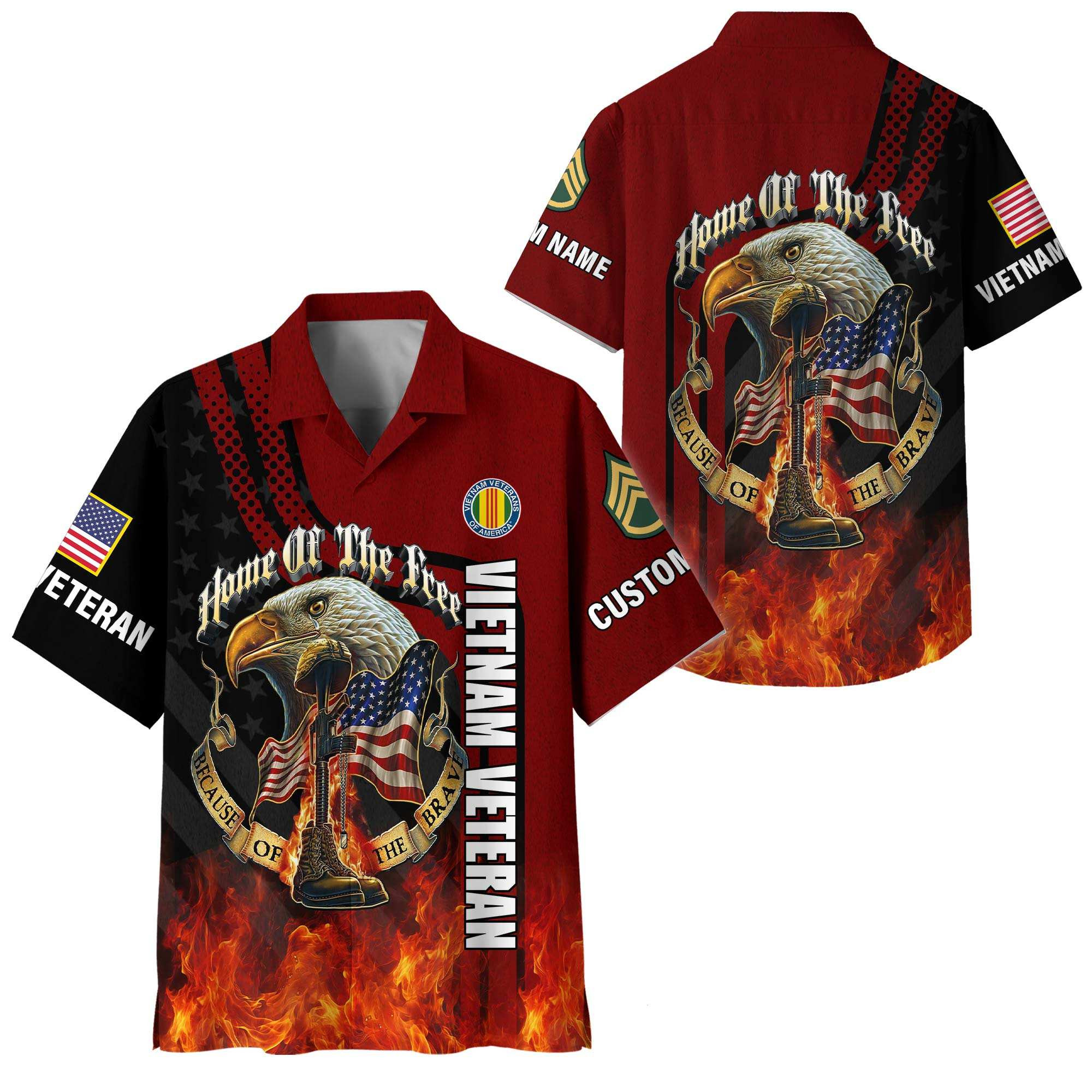 Premium Custom Vietnam Veteran Hawaiian Shirt VPVC408716, Gifts For Vietnam Veteran, Gifts For Veterans Day