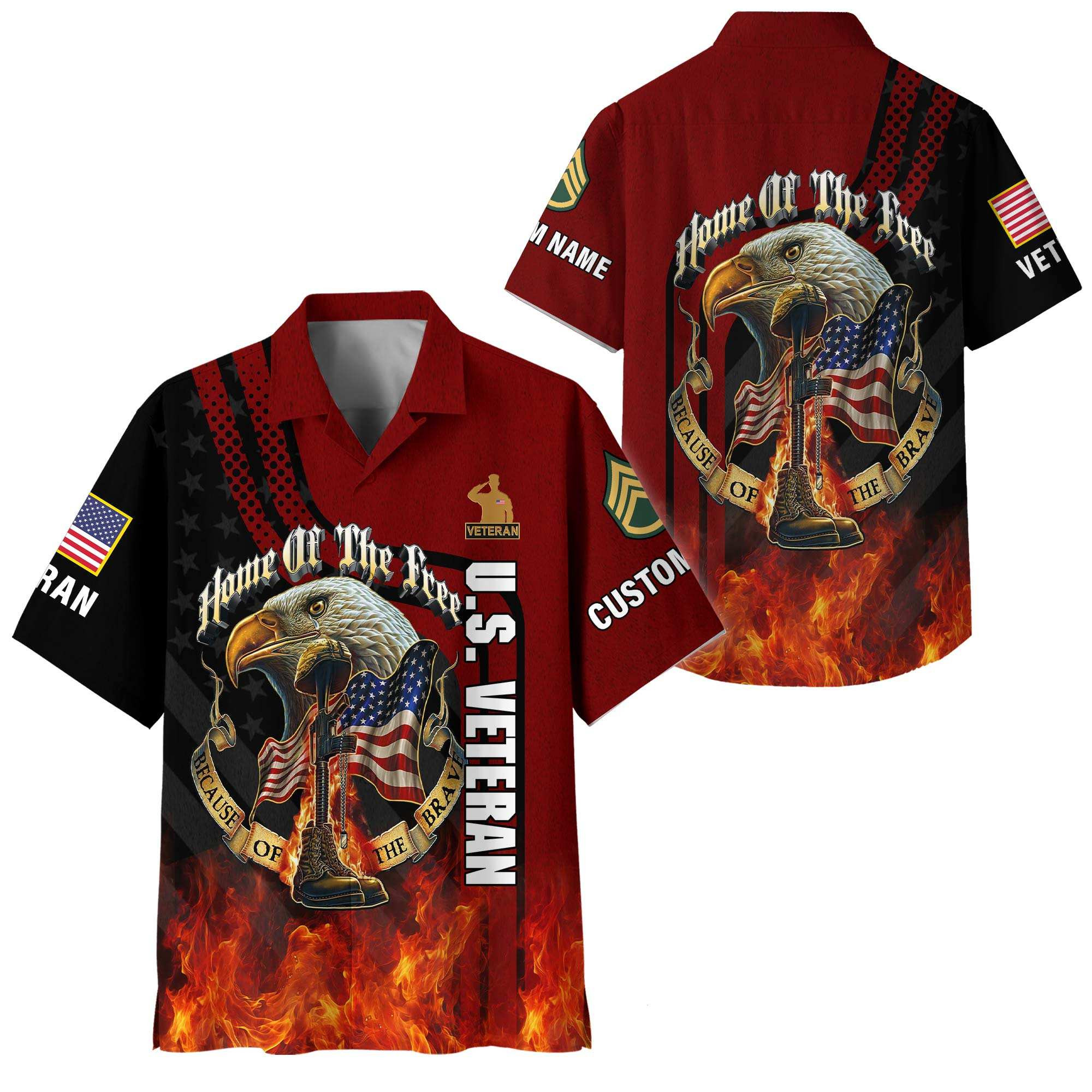 Premium Custom US Veteran Hawaiian Shirt VPVC408717, Gifts For US Veteran, Gifts For Veterans Day