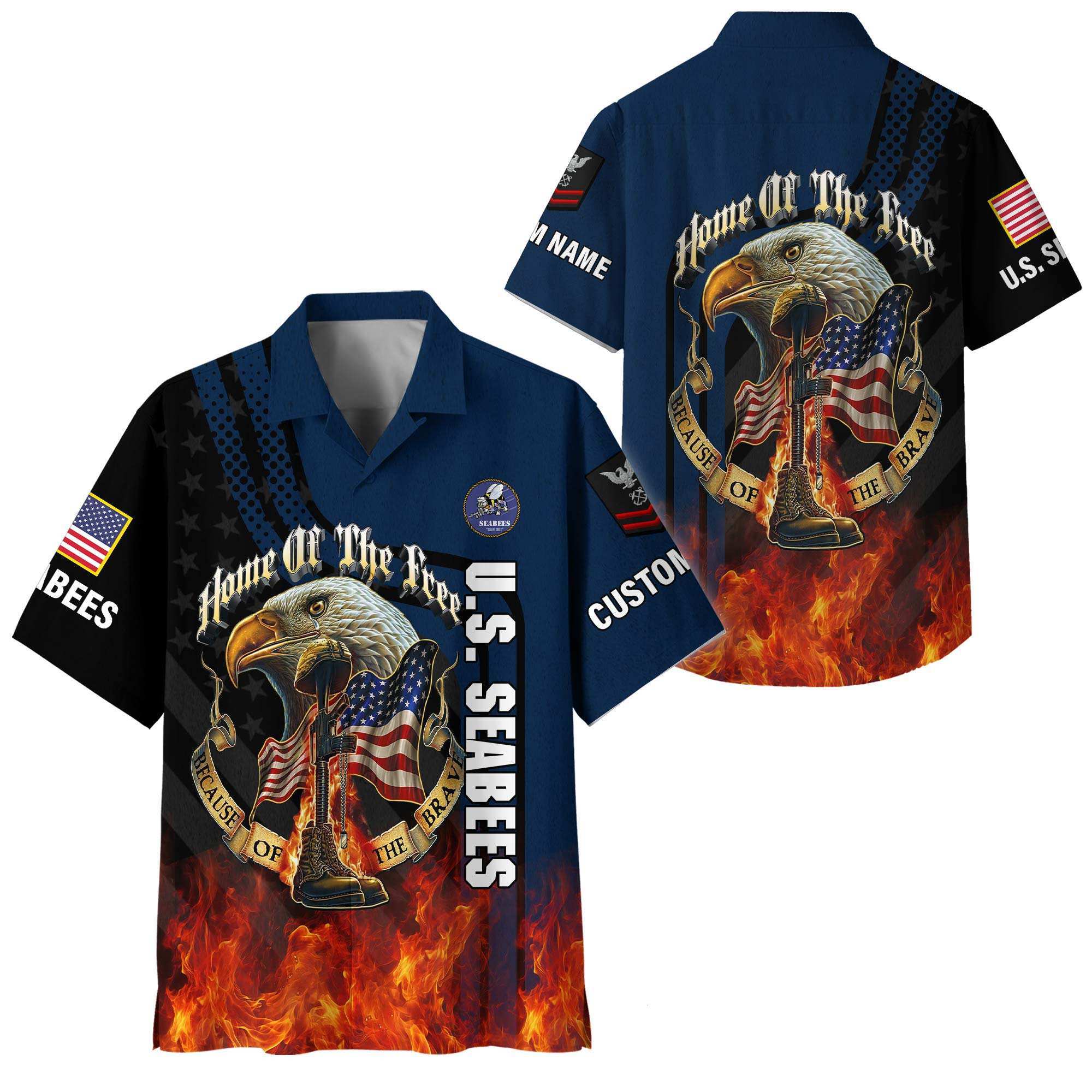Premium Custom US Seabees Hawaiian Shirt VPVC408719, Gifts For Seabees Veteran, Gifts For Veterans Day
