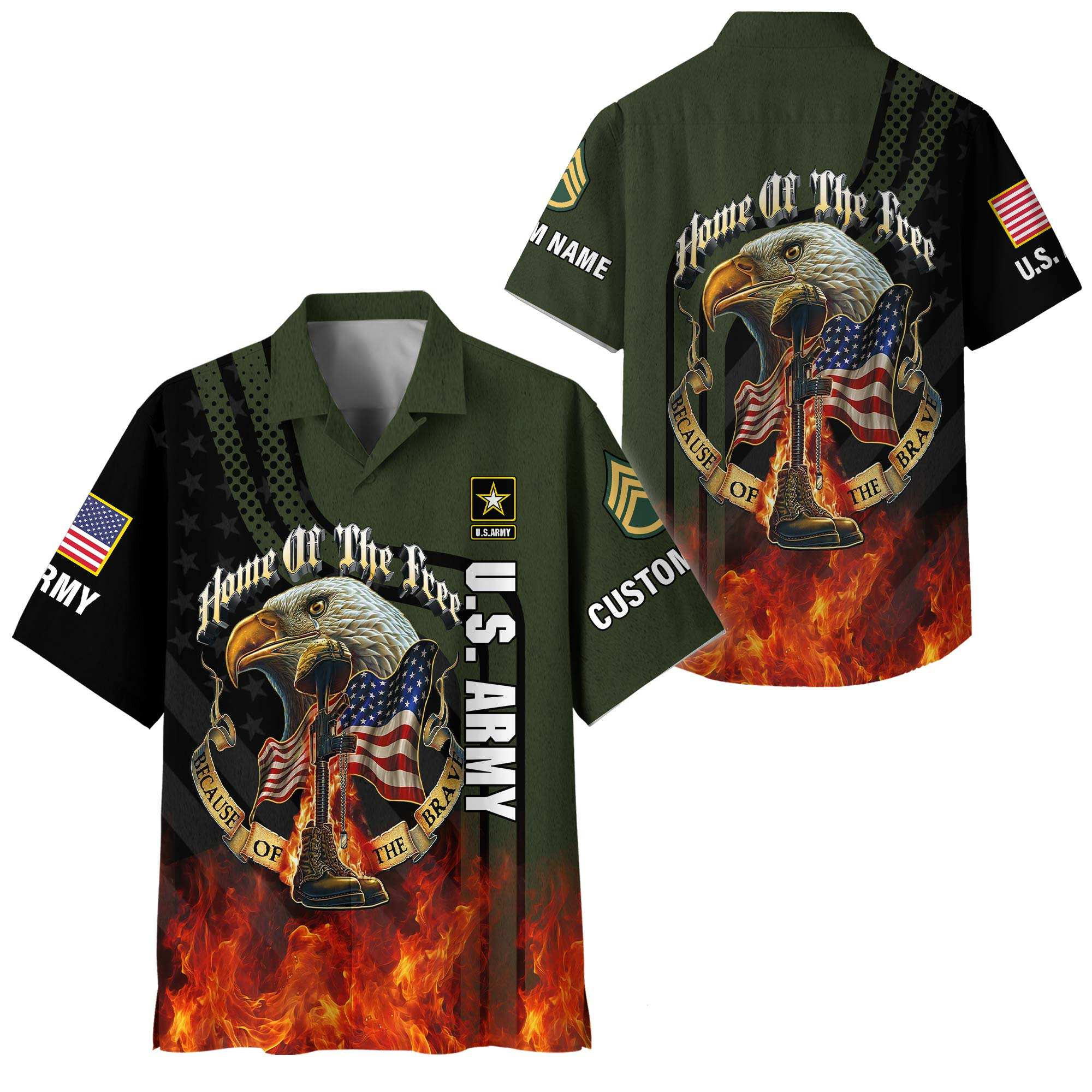 Premium Custom US Army Hawaiian Shirt VPVC400054, Gifts For Army Veteran, Gifts For Veterans Day