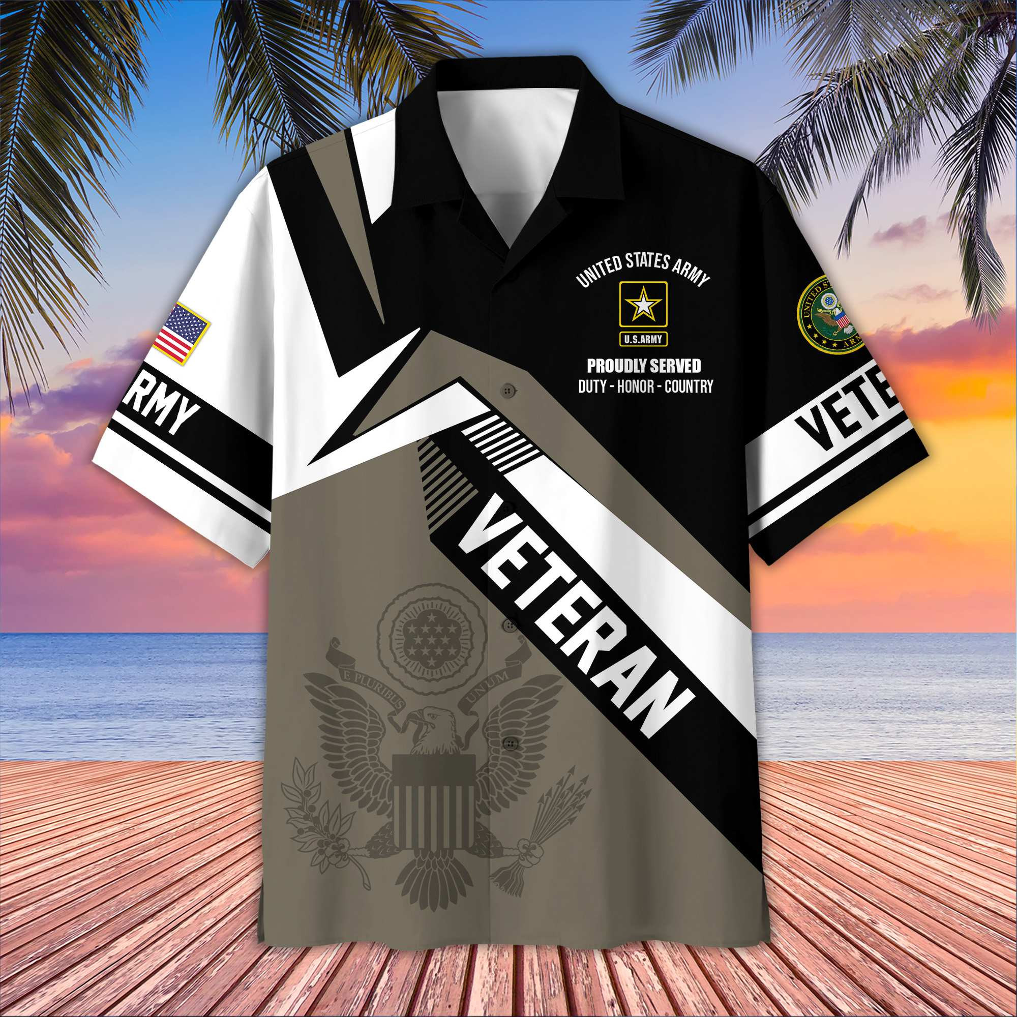 Premium US Veterans Hawaiian Shirt CPHN150711, Gifts For US Veterans, Gifts For Father’s Day, Veterans Day