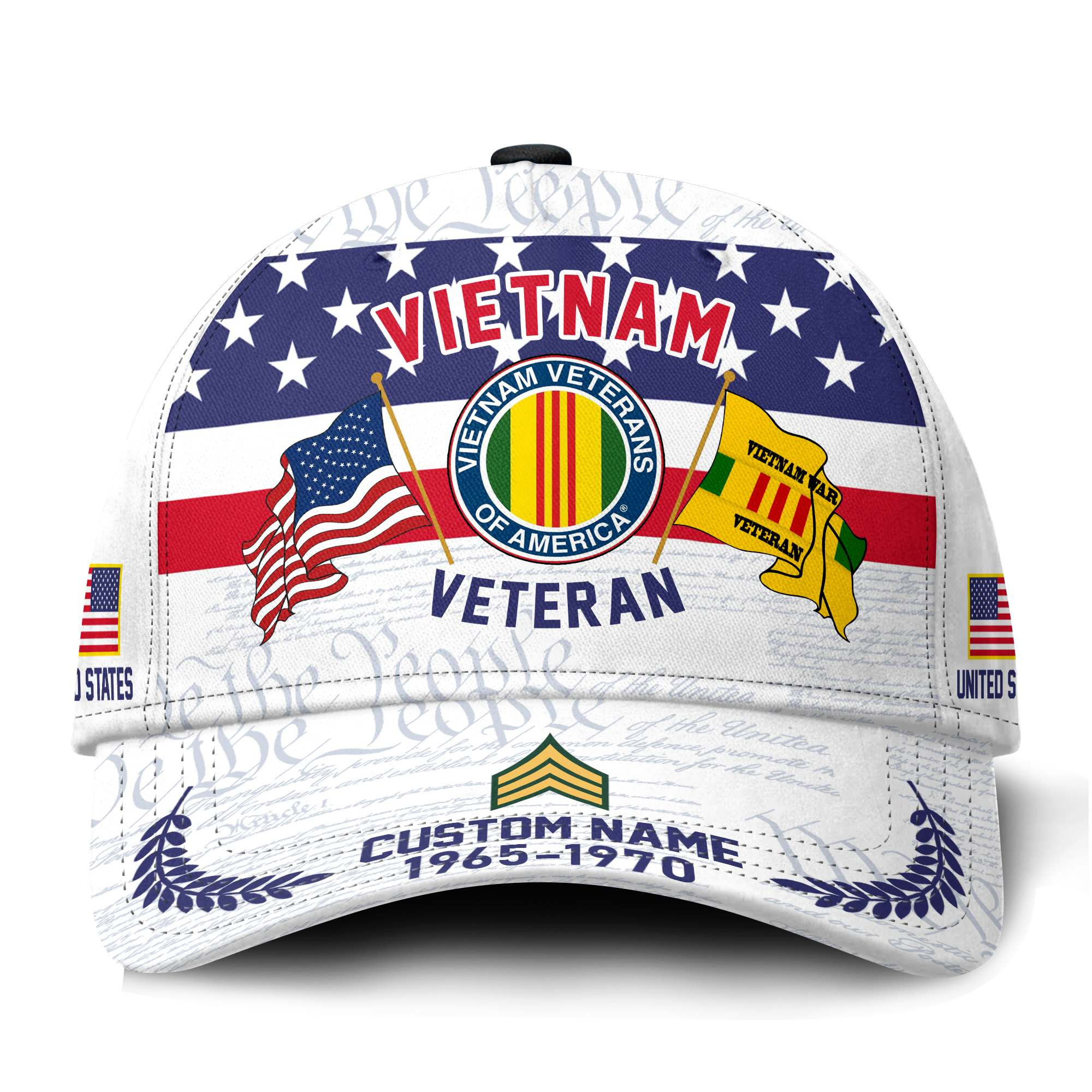 Premium Custom Vietnam Veteran Hat VPVC021216, Cap For Vietnam Veterans, Gifts For Veterans Day, Father’s Day