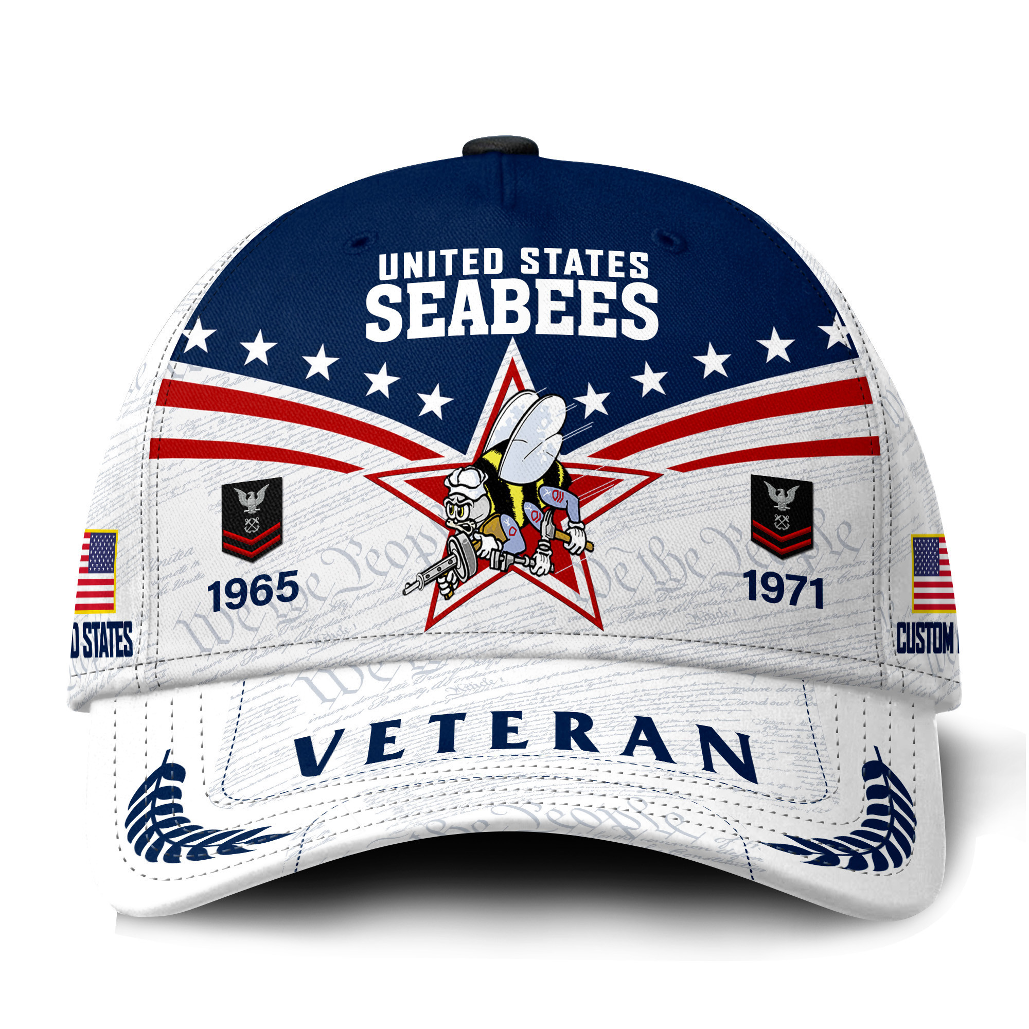 Premium Custom US Seabees Veteran Hat VPVC021459, Cap For Seabees Veteran, Gifts For Veterans Day, Father’s Day