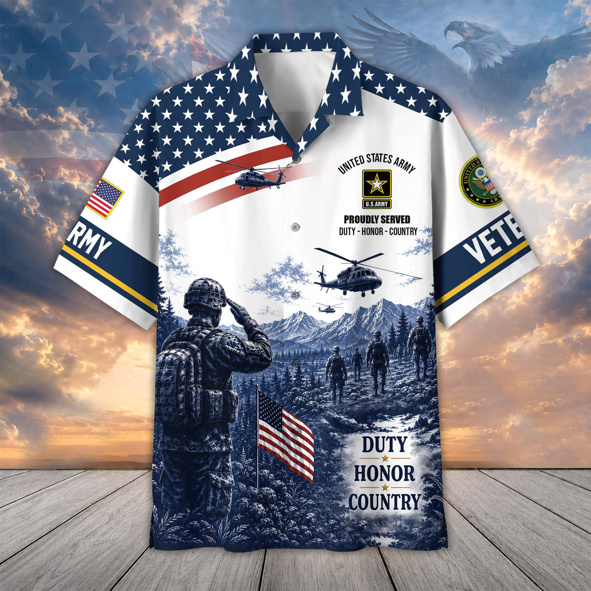 Premium US Veterans Hawaiian Shirt DPVC270702, Gifts For US Veterans, Gifts For Father’s Day, Veterans Day