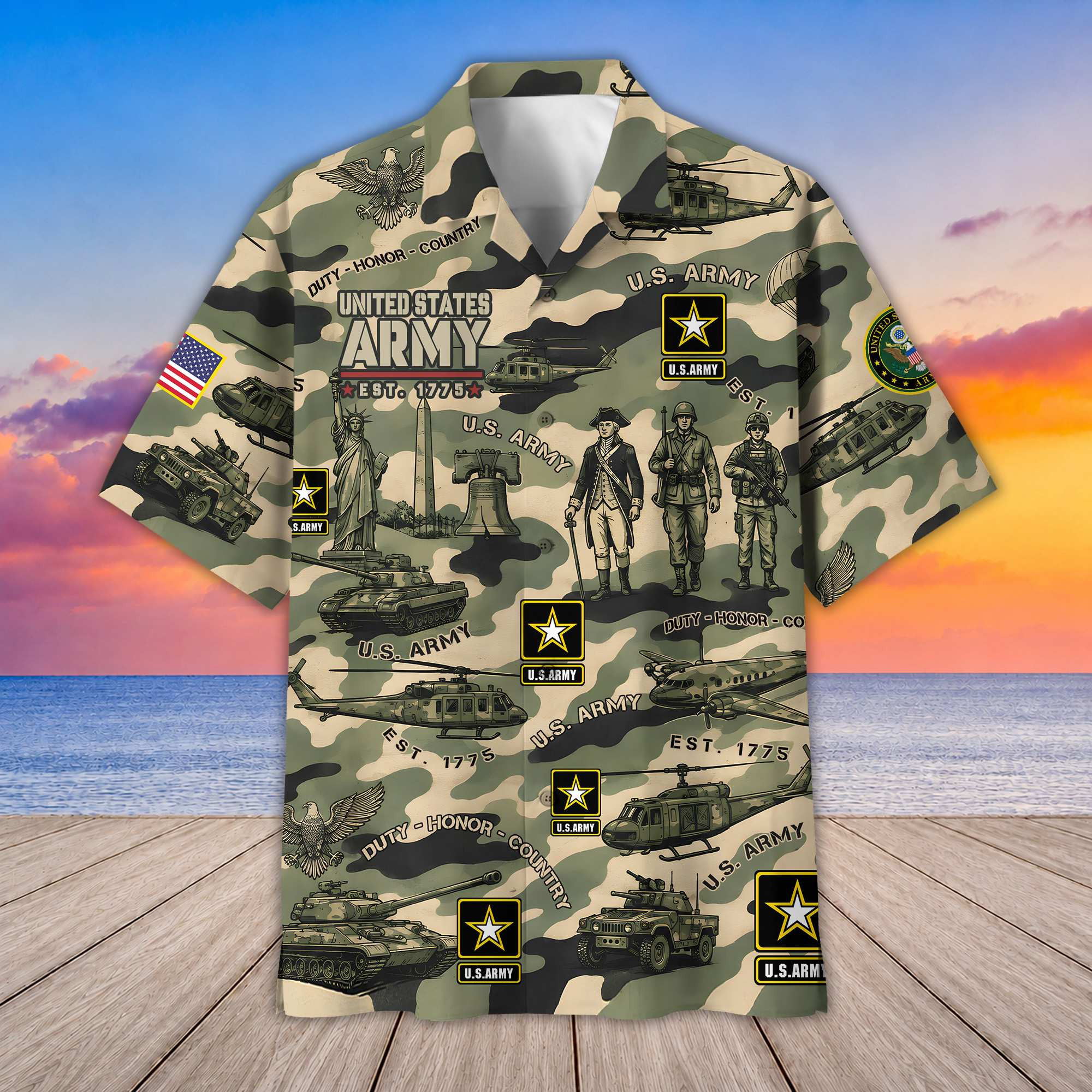 Premium US Veterans Hawaiian Shirt DPVC280703, Gifts For US Veterans, Gifts For Father’s Day, Veterans Day