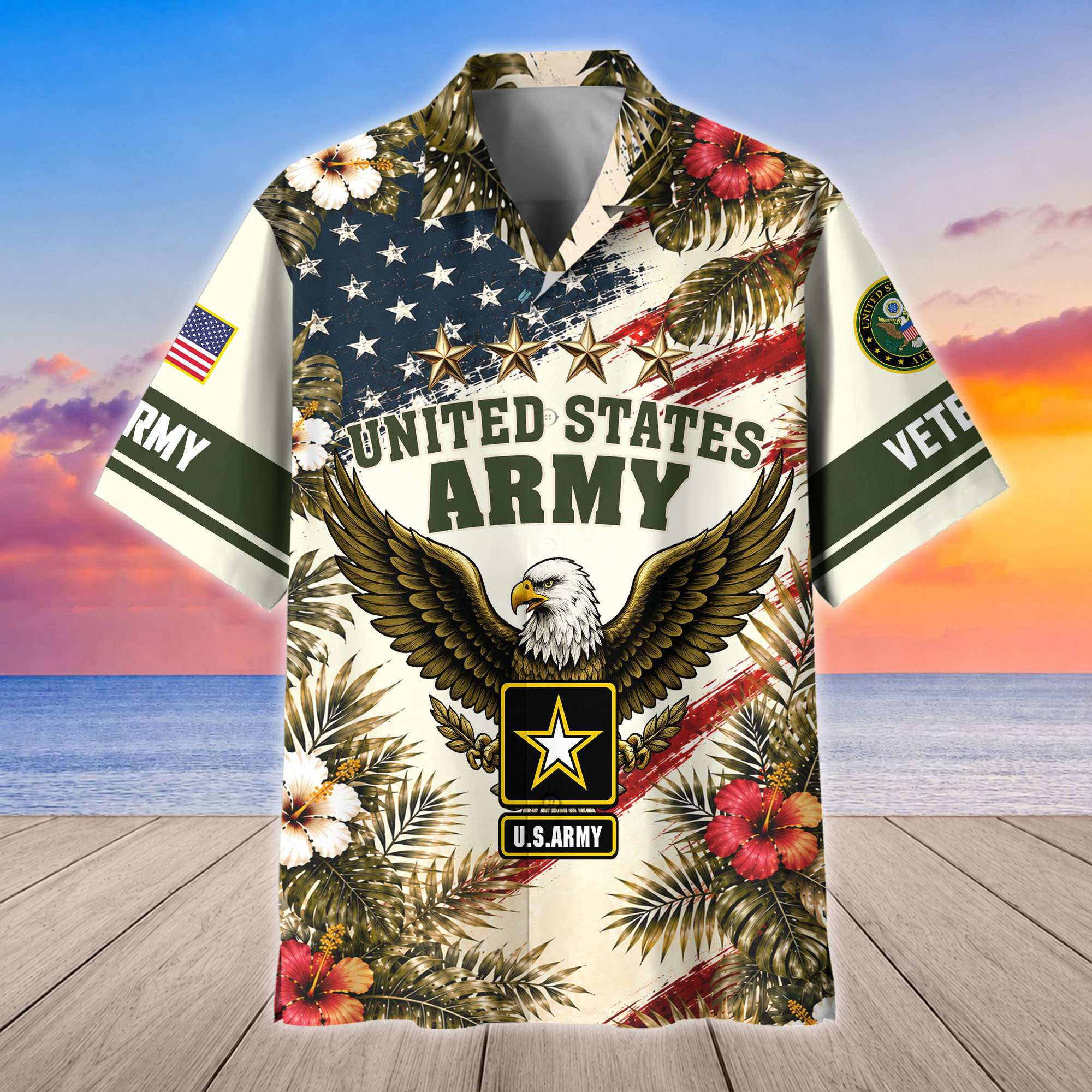 Premium US Veterans Hawaiian Shirt CPHN060811, Gifts For US Veterans, Gifts For Father’s Day, Veterans Day