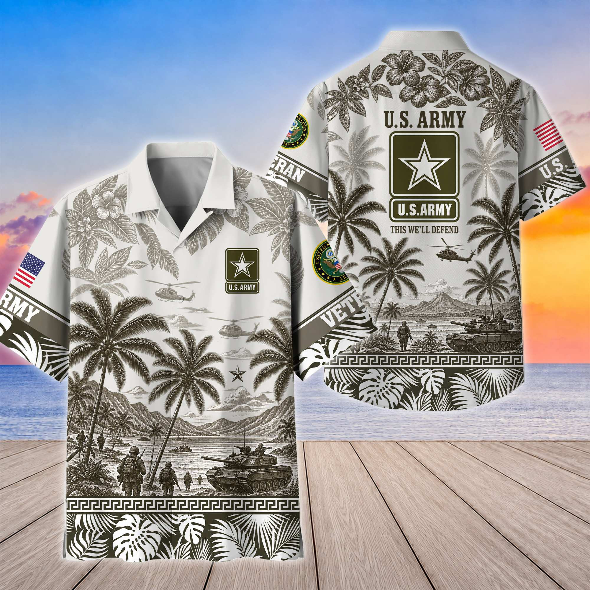 Premium US Veterans Hawaiian Shirt BTTN130821, Gifts For US Veterans, Gifts For Father’s Day, Veterans Day