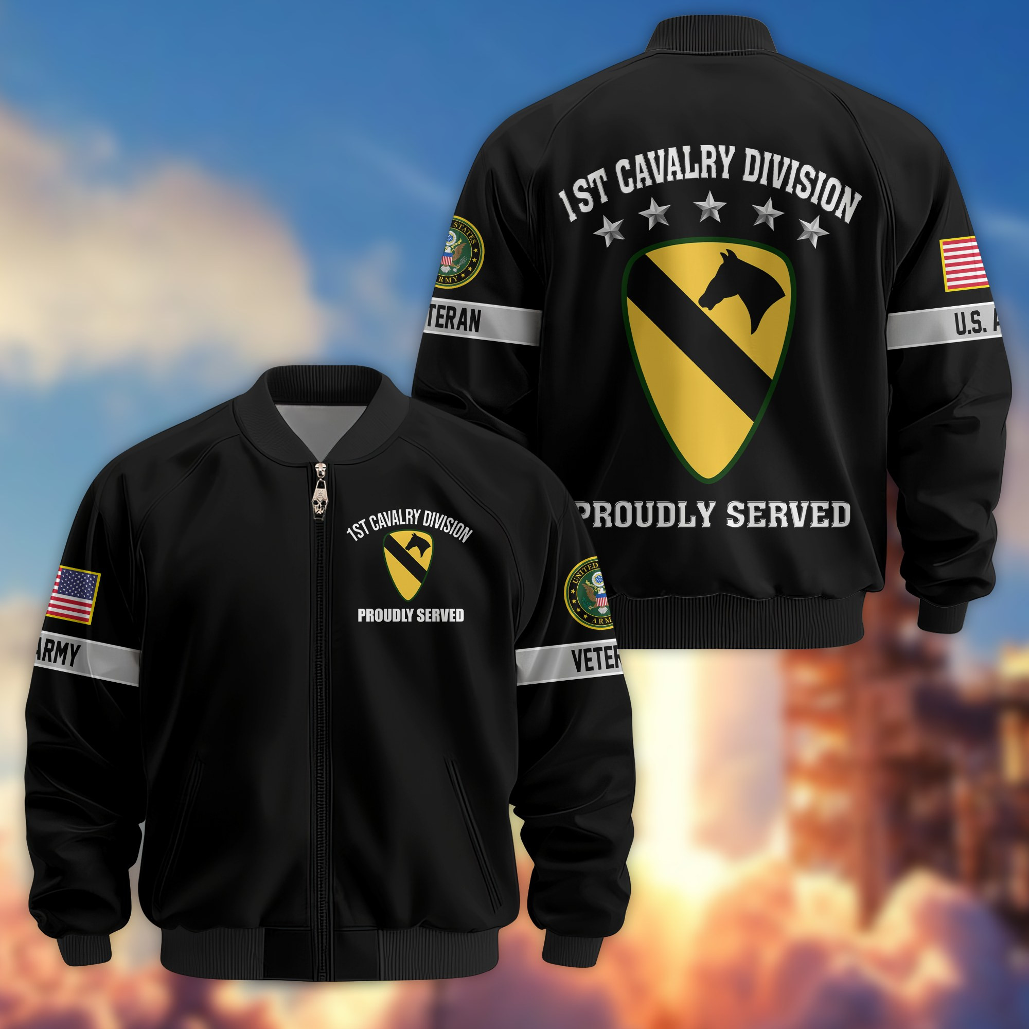 Premium 101st Airborne Division Bomber Jacket VPVC800133, Gifts For Army Veteran, Gifts For Father’s Day, Veterans Day