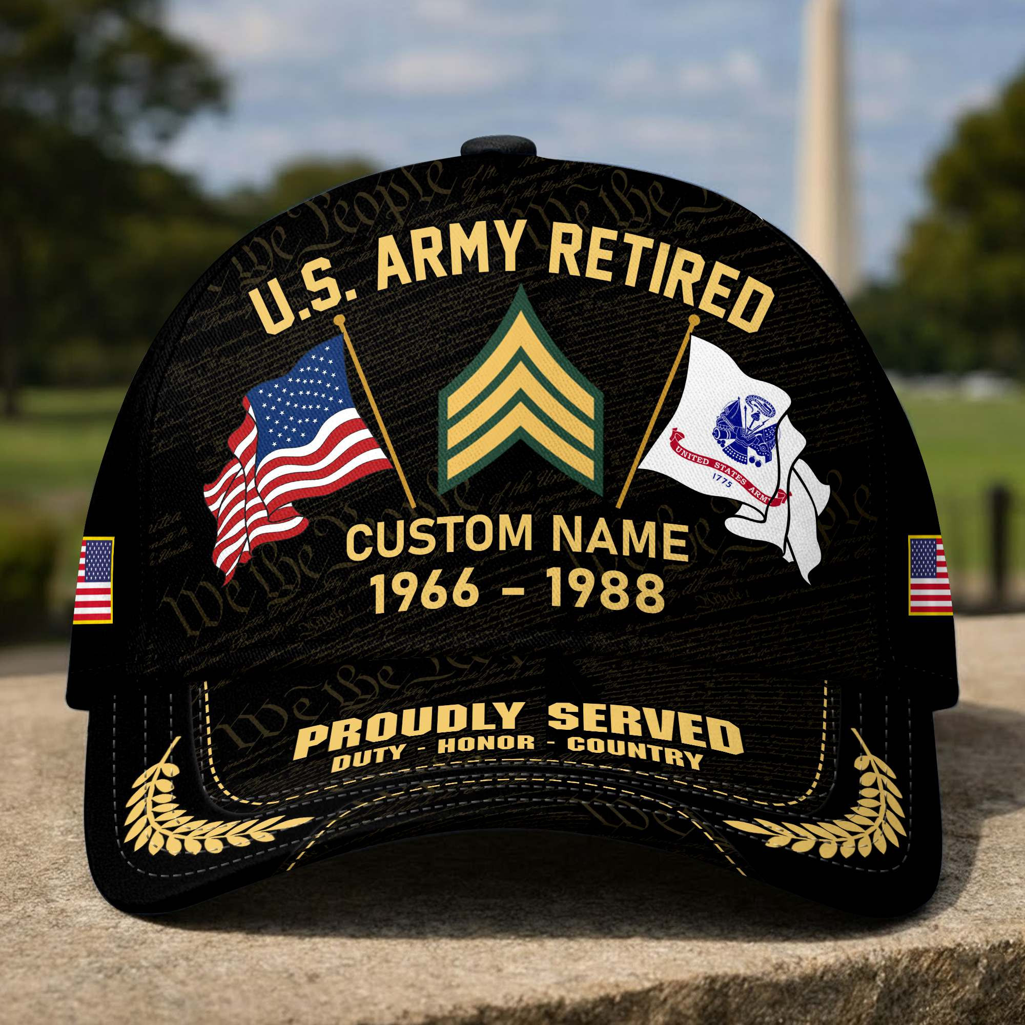 Premium Custom US Army Retired Cap DPVC030910