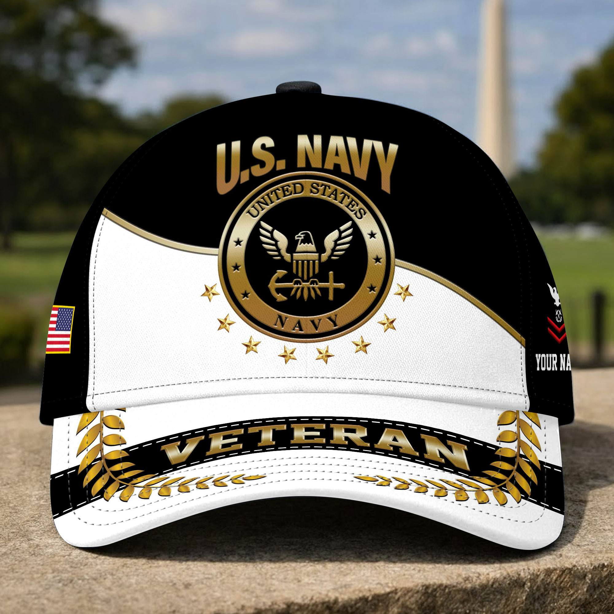 Premium Custom US Navy Veteran Cap DPVC080910