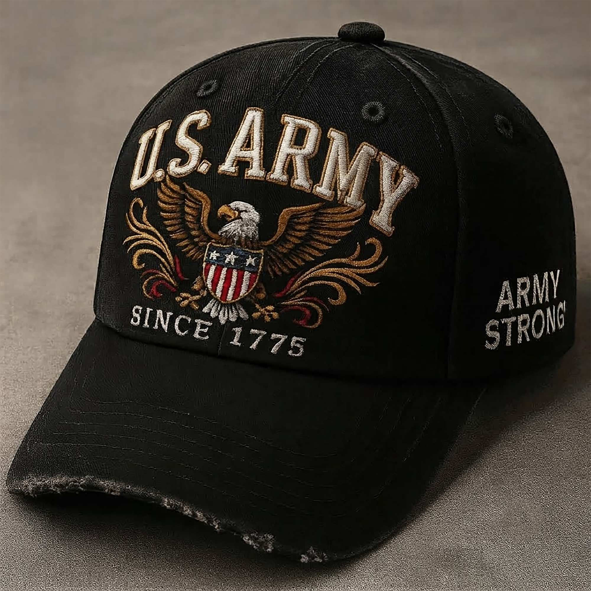 Premium US Army Embroidered Hats VPVC308094, Gifts For Army Veteran, Gifts On Father’s Day, Armed Forces Day, Independence Day, Veterans Day
