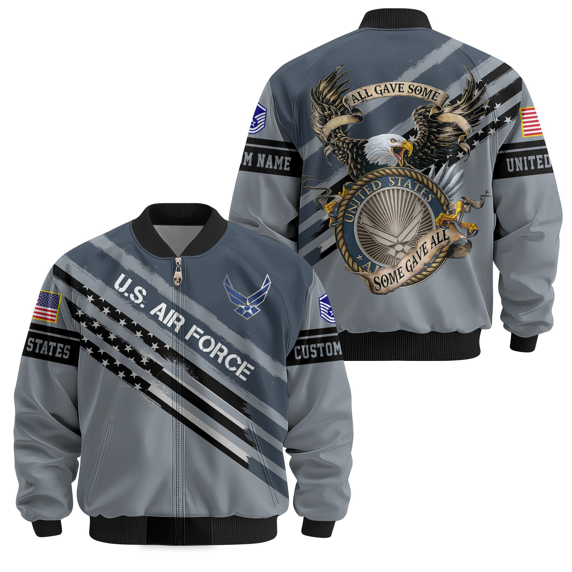 Premium Custom USAF Veteran Bomber Jacket VPVC811204, Waterproof Windbreaker Coat, Air Force Veteran Gift, Veterans Day Gift