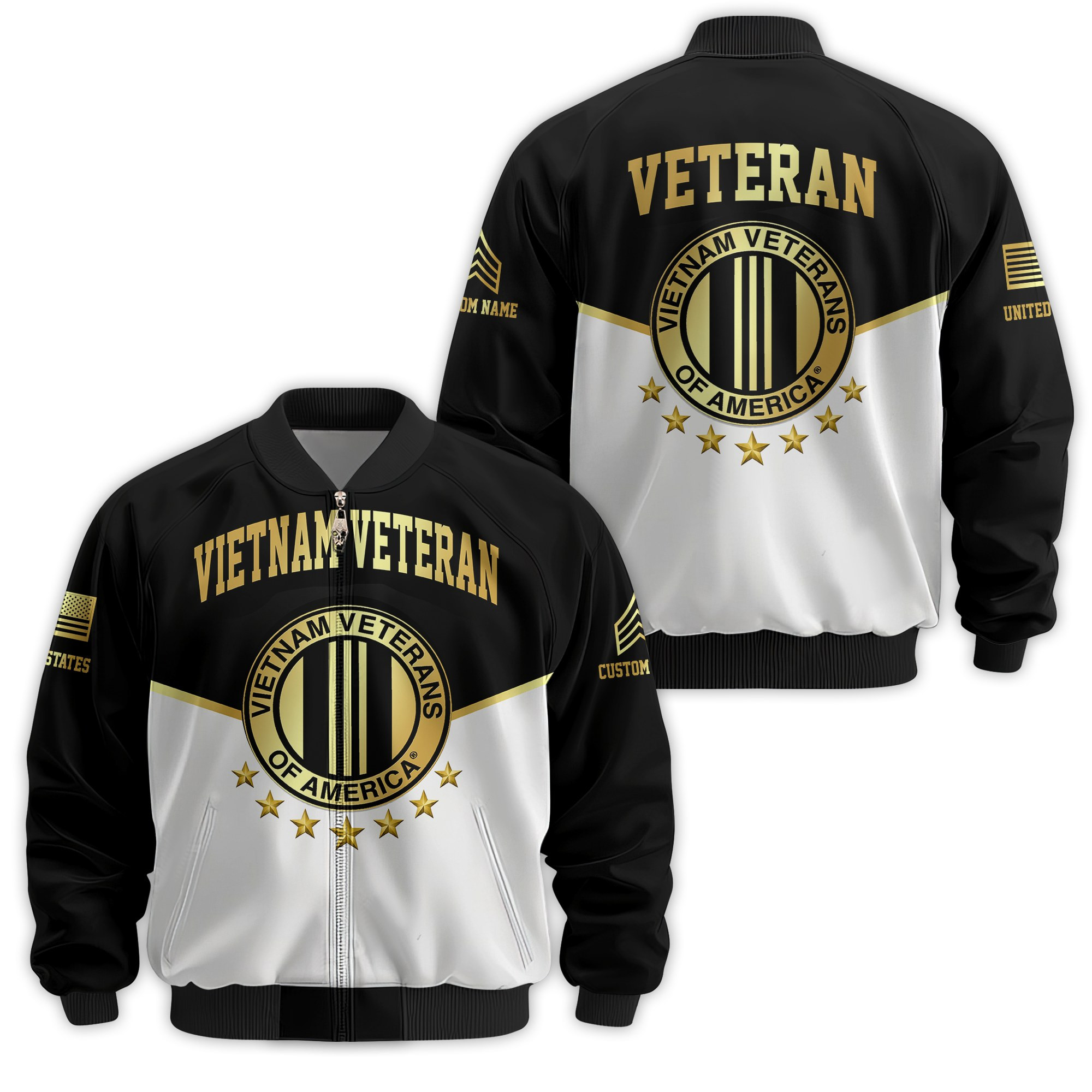 Premium Custom Vietnam Veteran Bomber Jacket VPVC811266, Waterproof Windbreaker Coat, Vietnam Veteran Gift, Veterans Day Gift