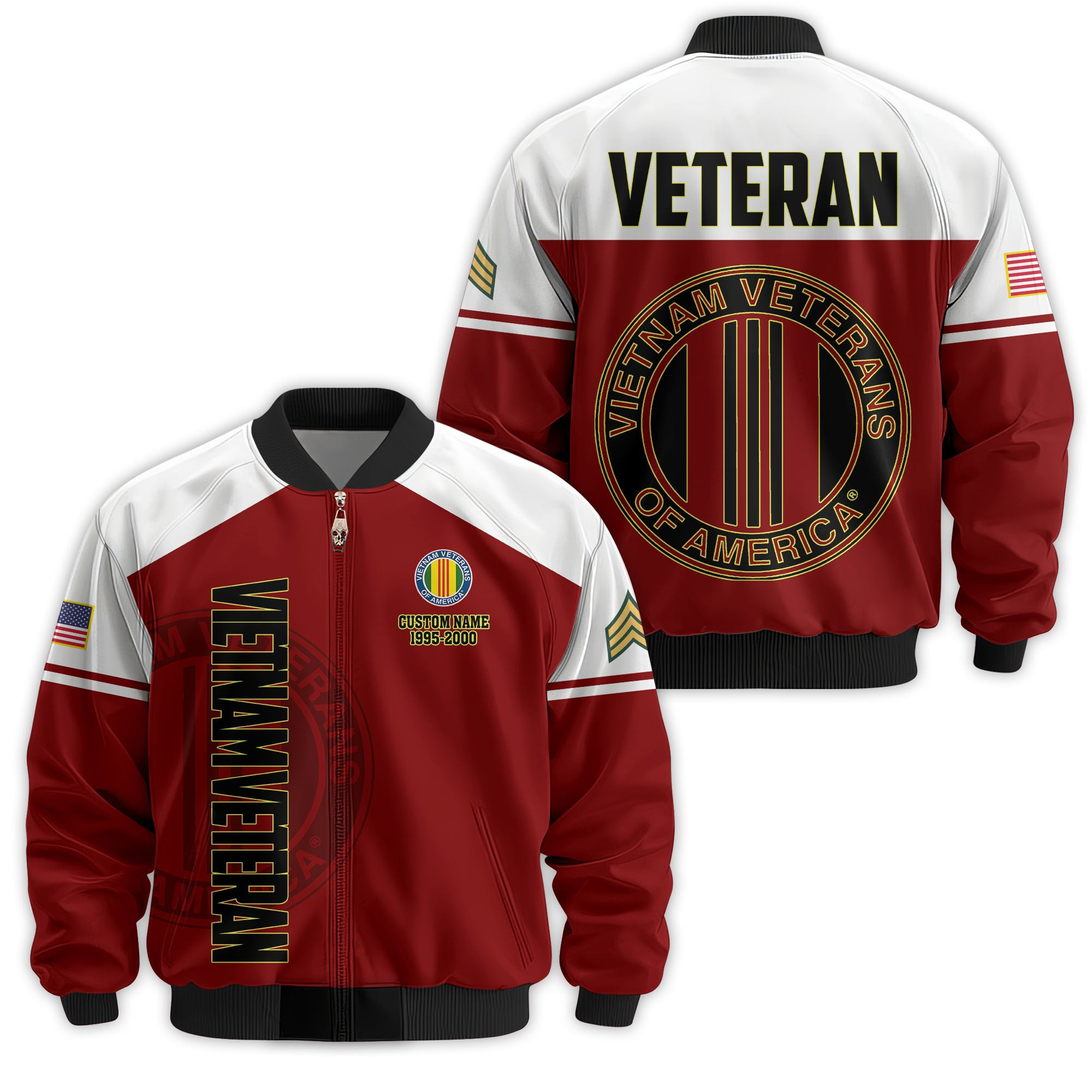 Premium Custom Vietnam Veteran Bomber Jacket VPVC811286, Waterproof Windbreaker Coat, Vietnam Veteran Gift, Veterans Day Gift
