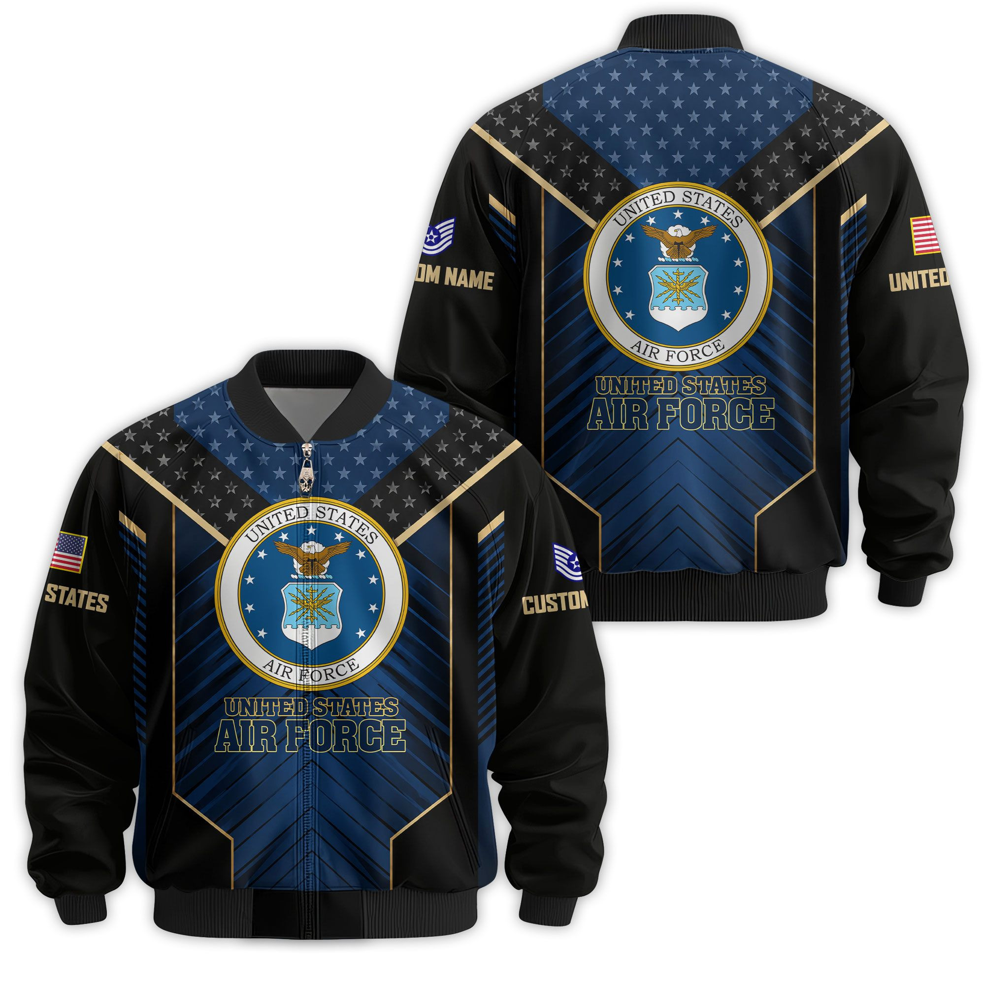 Premium Custom USAF Veteran Bomber Jacket VPVC811354, Waterproof Windbreaker Coat, Air Force Veteran Gift, Veterans Day Gift
