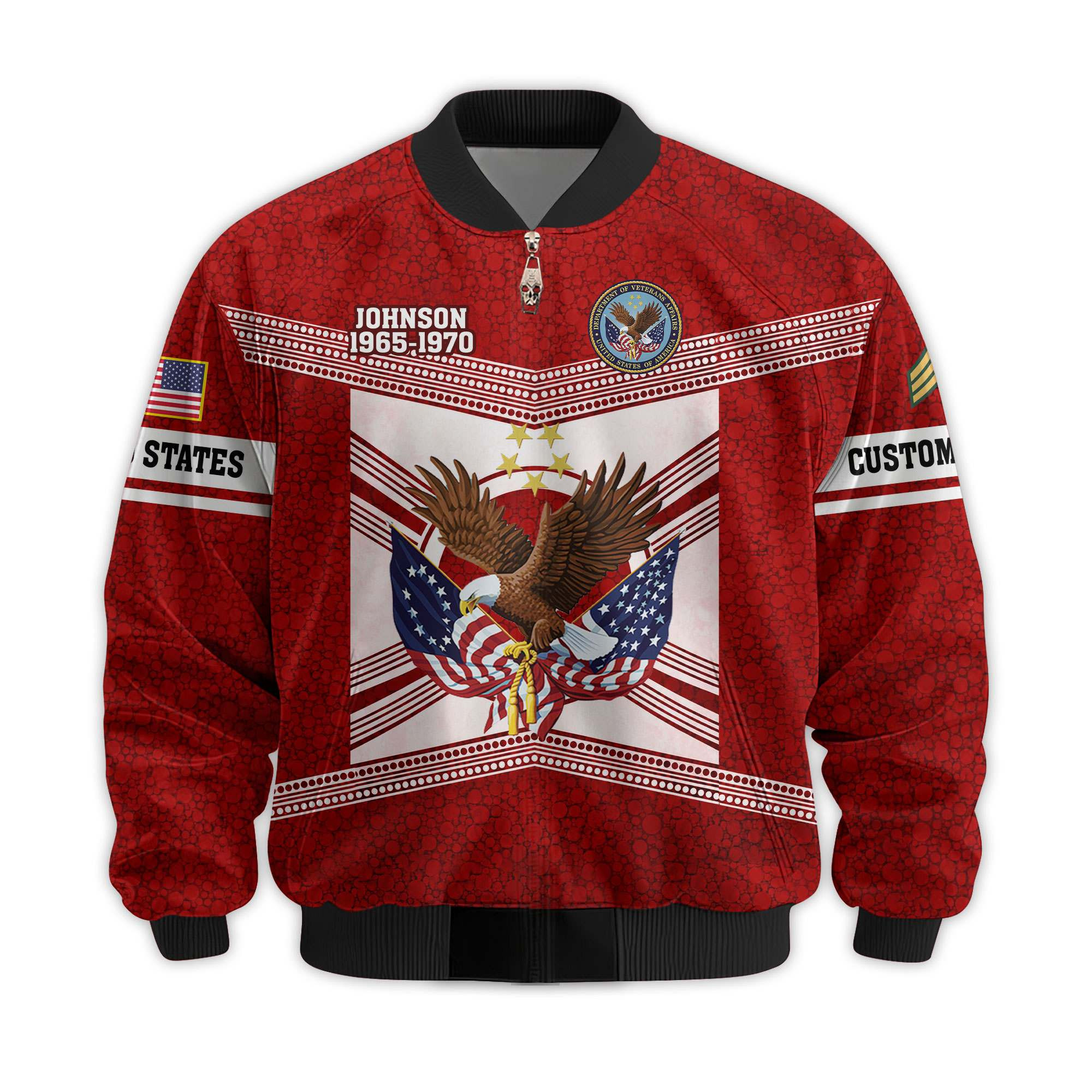 Premium Custom US Veteran Bomber Jacket VPVC811367, Waterproof Windbreaker Coat, US Veteran Gift, Veterans Day Gift