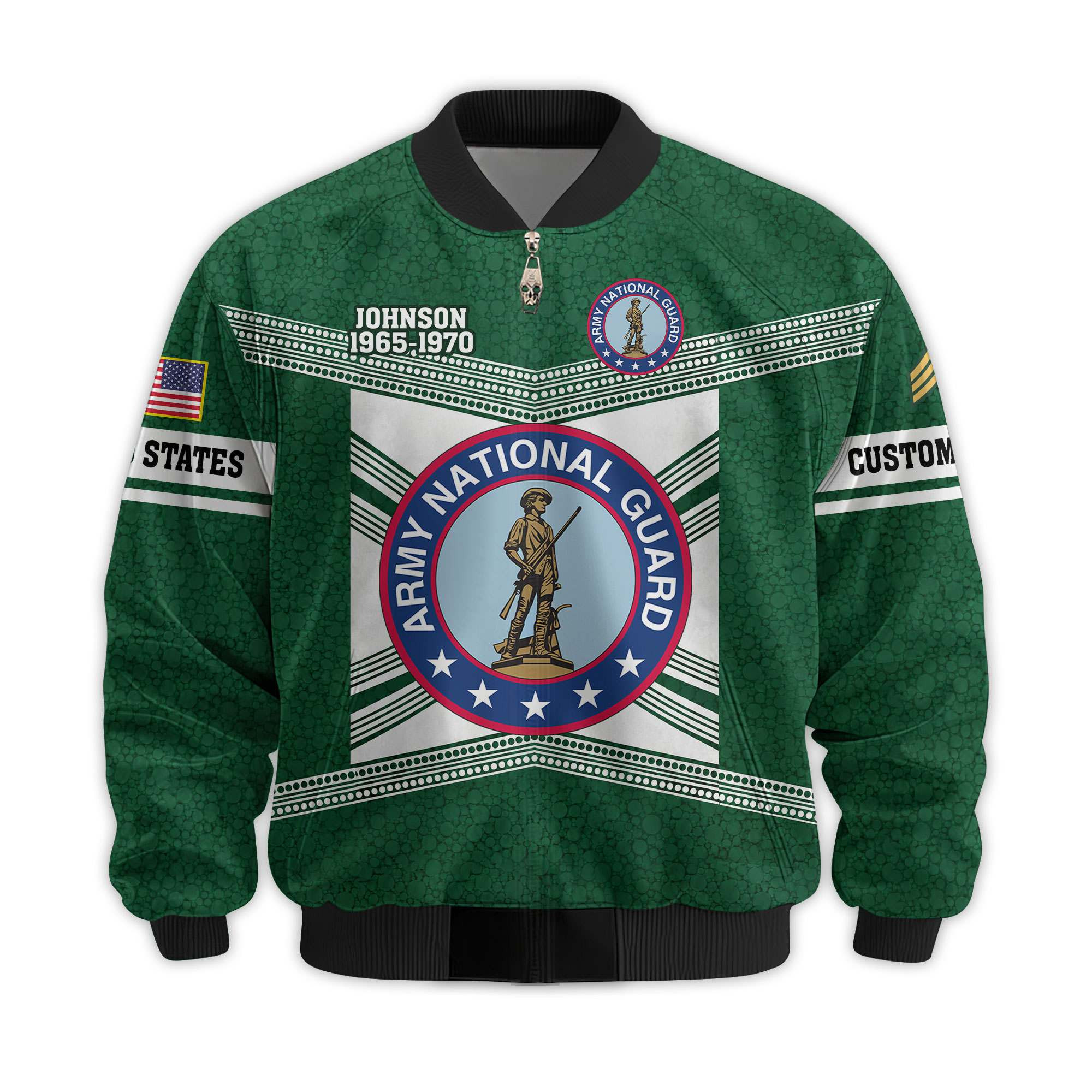 Premium Custom Army National Guard Veteran Bomber Jacket VPVC811368, Waterproof Windbreaker Coat, Army National Guard Veteran Gift, Veterans Day Gift