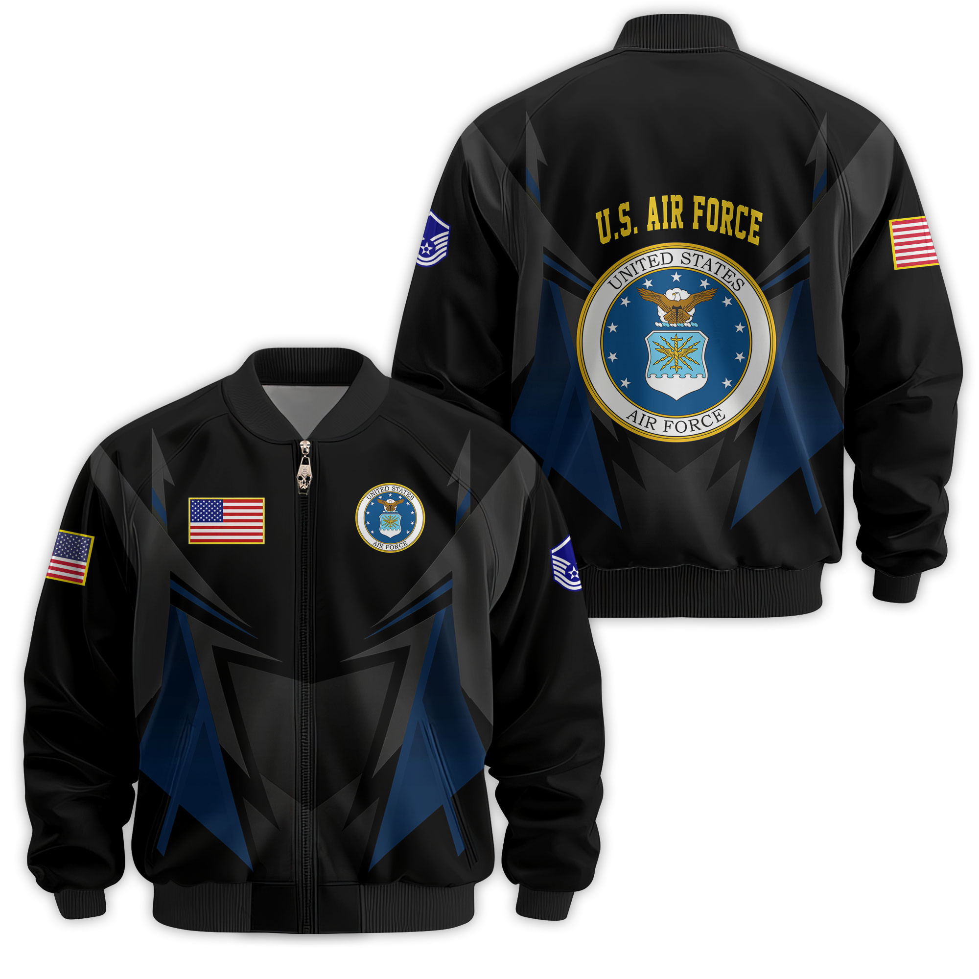 Premium Custom USAF Veteran Bomber Jacket VPVC811474, Waterproof Windbreaker Coat, Air Force Veteran Gift, Veterans Day Gift