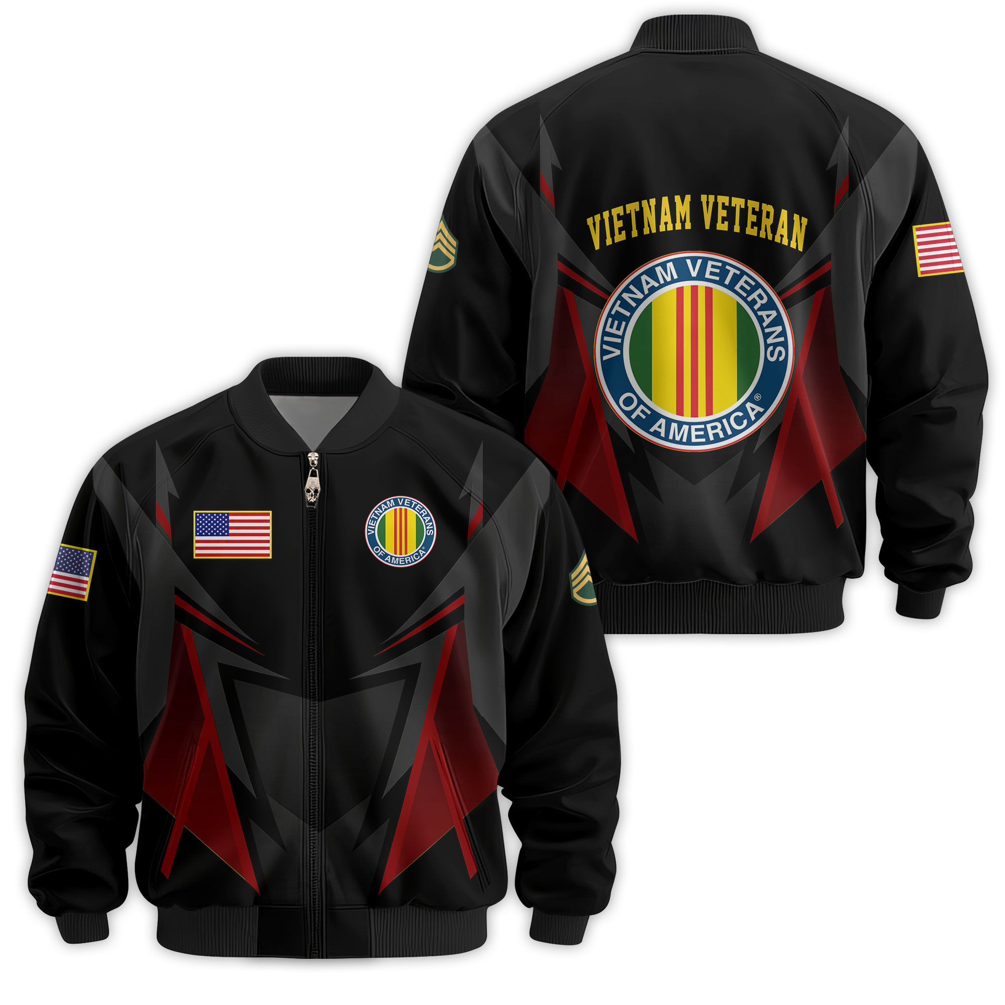 Premium Custom Vietnam Veteran Bomber Jacket VPVC811476, Waterproof Windbreaker Coat, Vietnam Veteran Gift, Veterans Day Gift