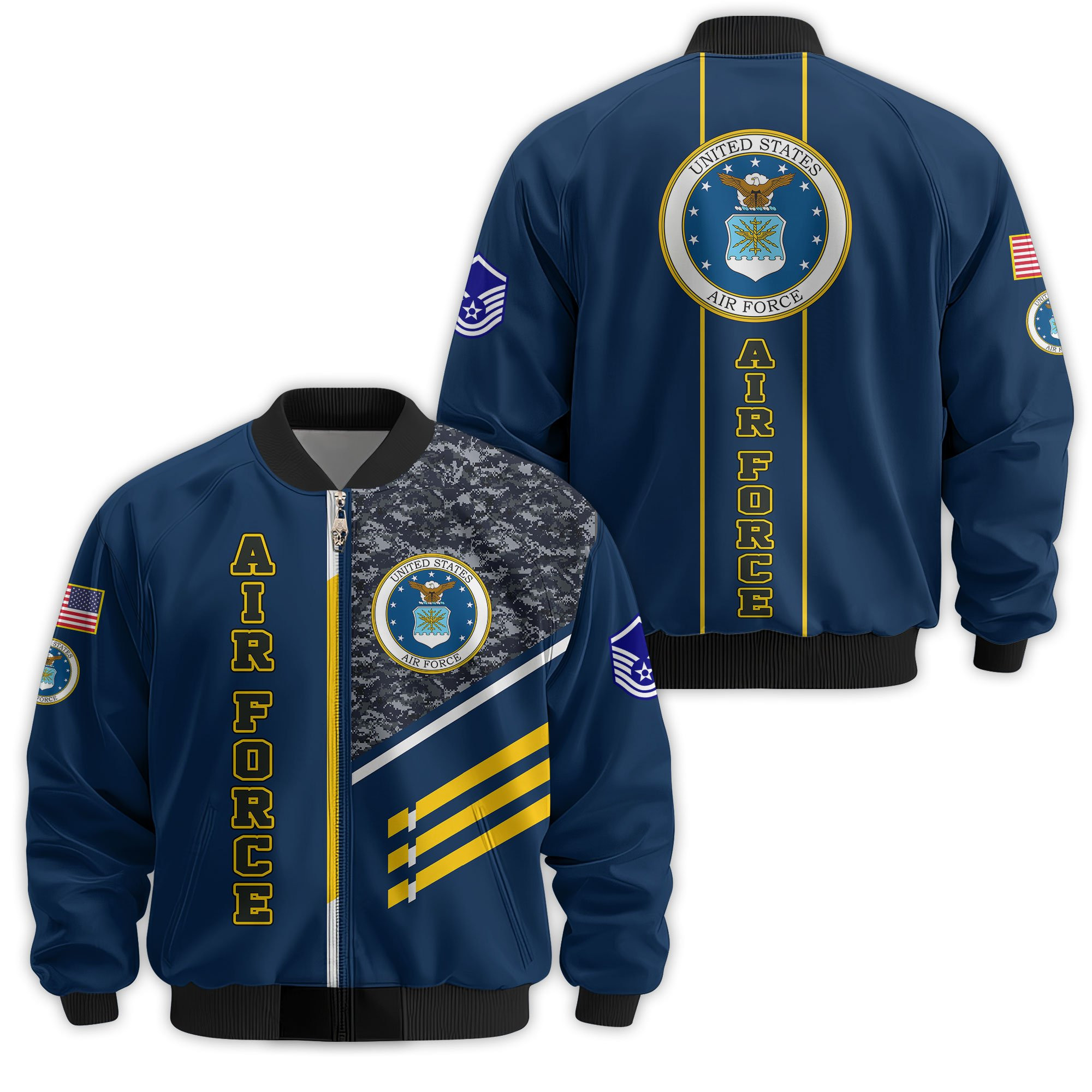 Premium Custom USAF Veteran Bomber Jacket VPVC811484, Waterproof Windbreaker Coat, Air Force Veteran Gift, Veterans Day Gift