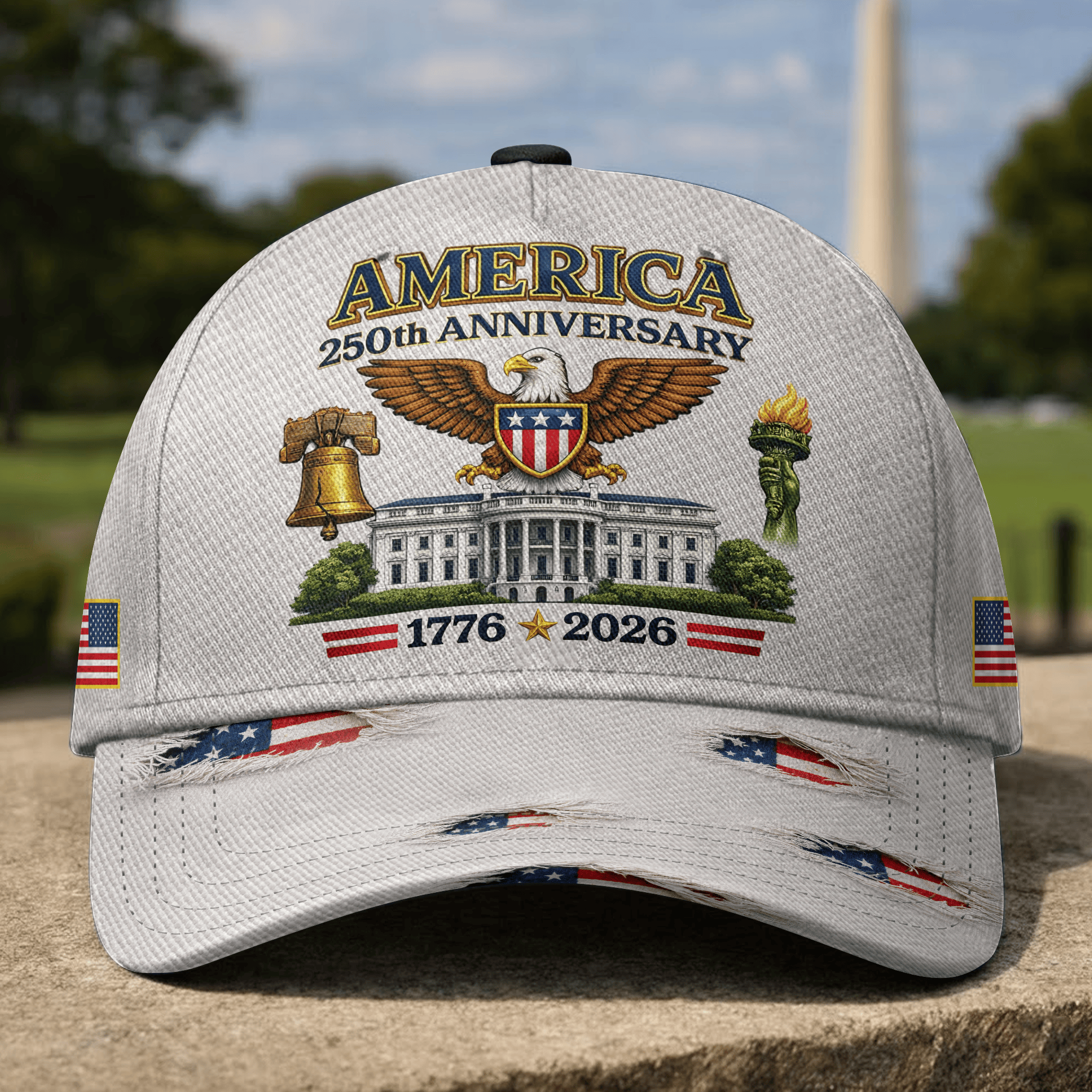 Premium America 250th Anniversary Hat VPVC020315, America 250th Cap, America 250th Birthday, Best Gifts On Independence Day, Veterans Day