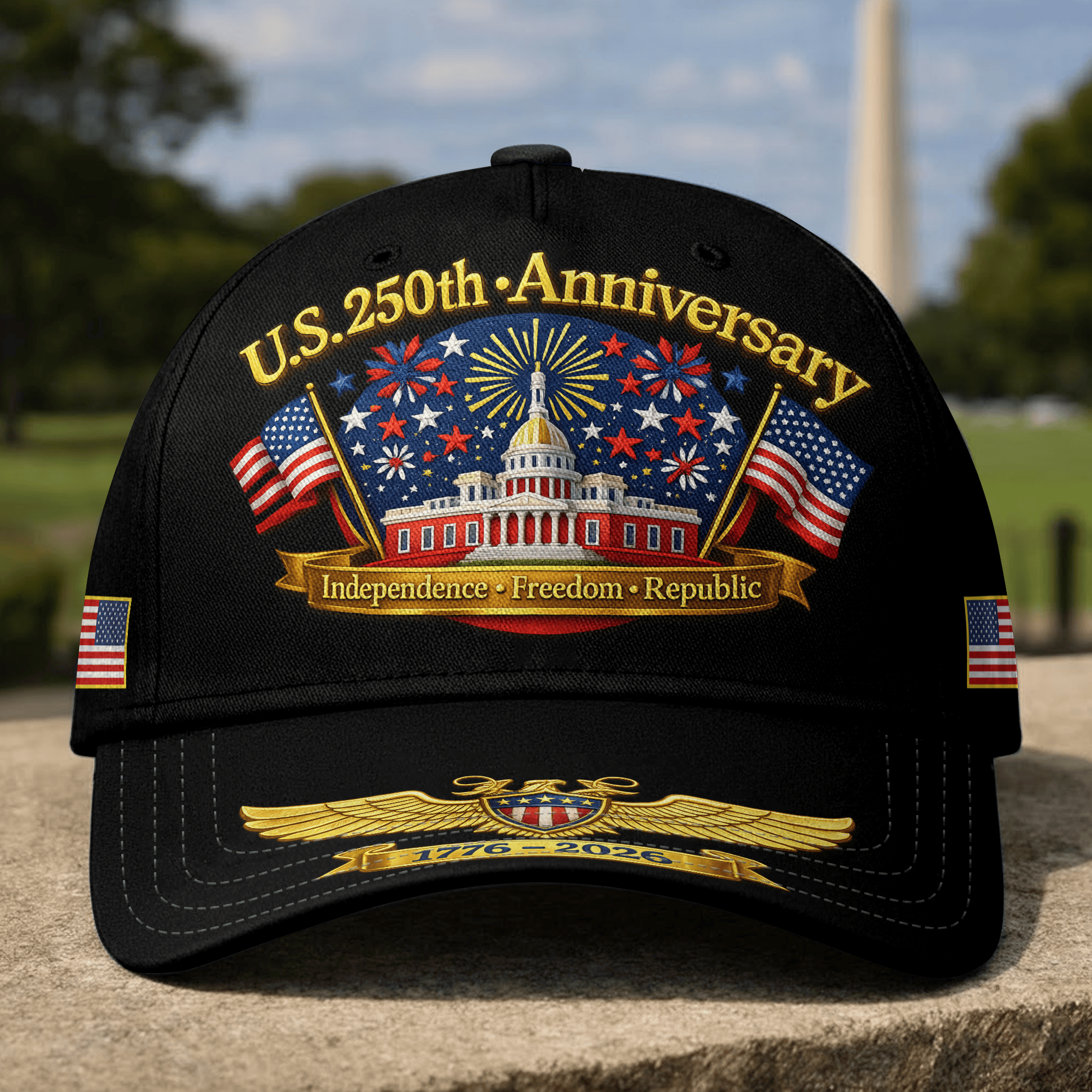Premium America 250th Anniversary Hat VPVC020320, America 250th Cap, America 250th Birthday, Best Gifts On Independence Day, Veterans Day