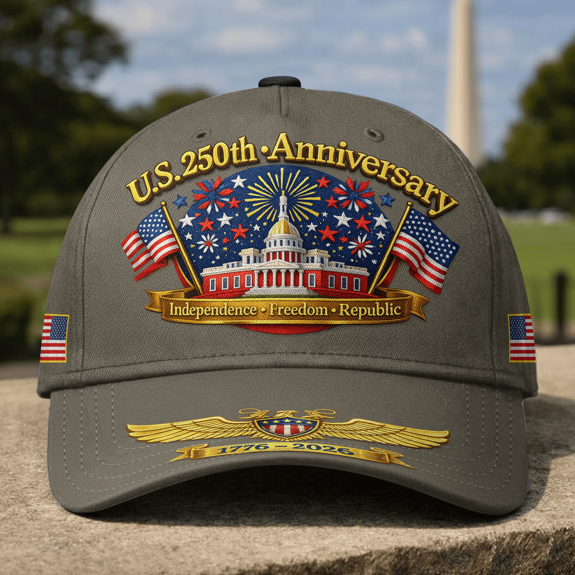 Premium America 250th Anniversary Hat VPVC020321, America 250th Cap, America 250th Birthday, Best Gifts On Independence Day, Veterans Day