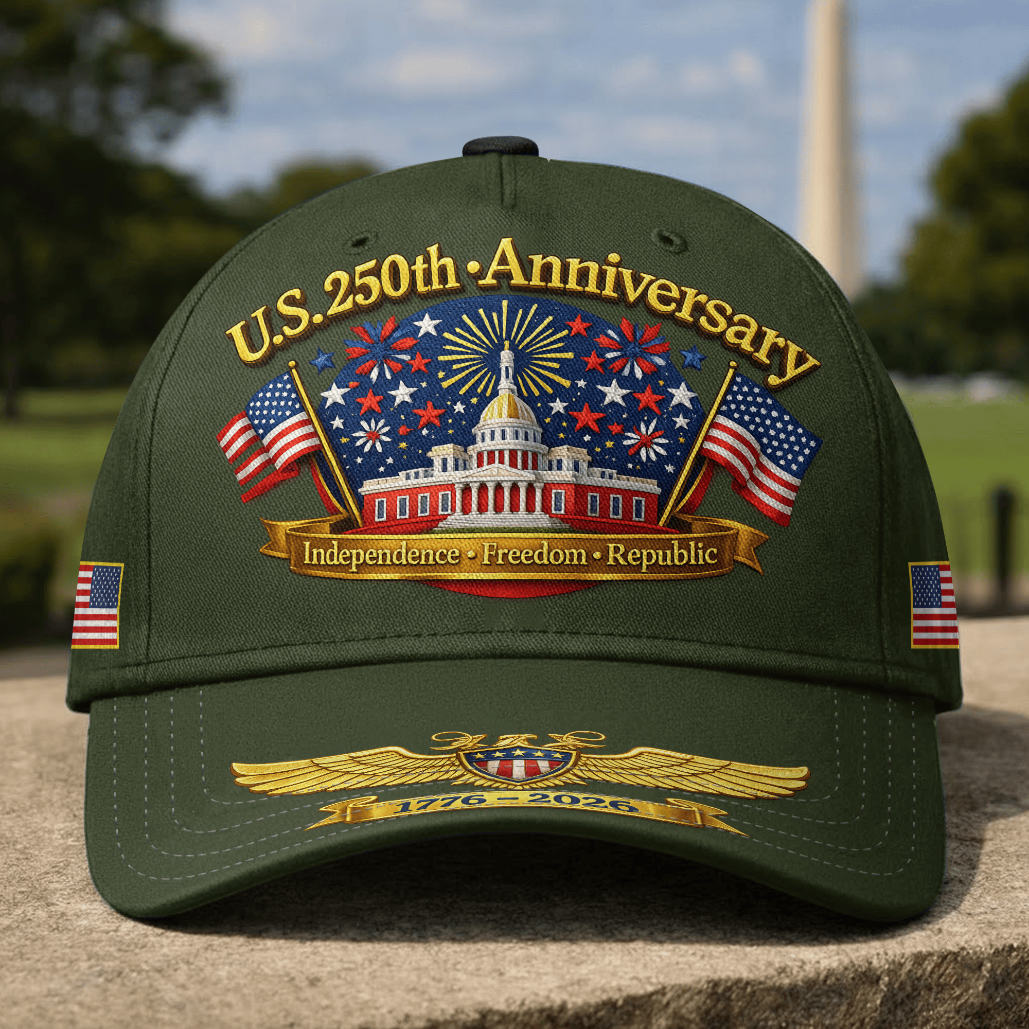Premium America 250th Anniversary Hat VPVC020323, America 250th Cap, America 250th Birthday, Best Gifts On Independence Day, Veterans Day