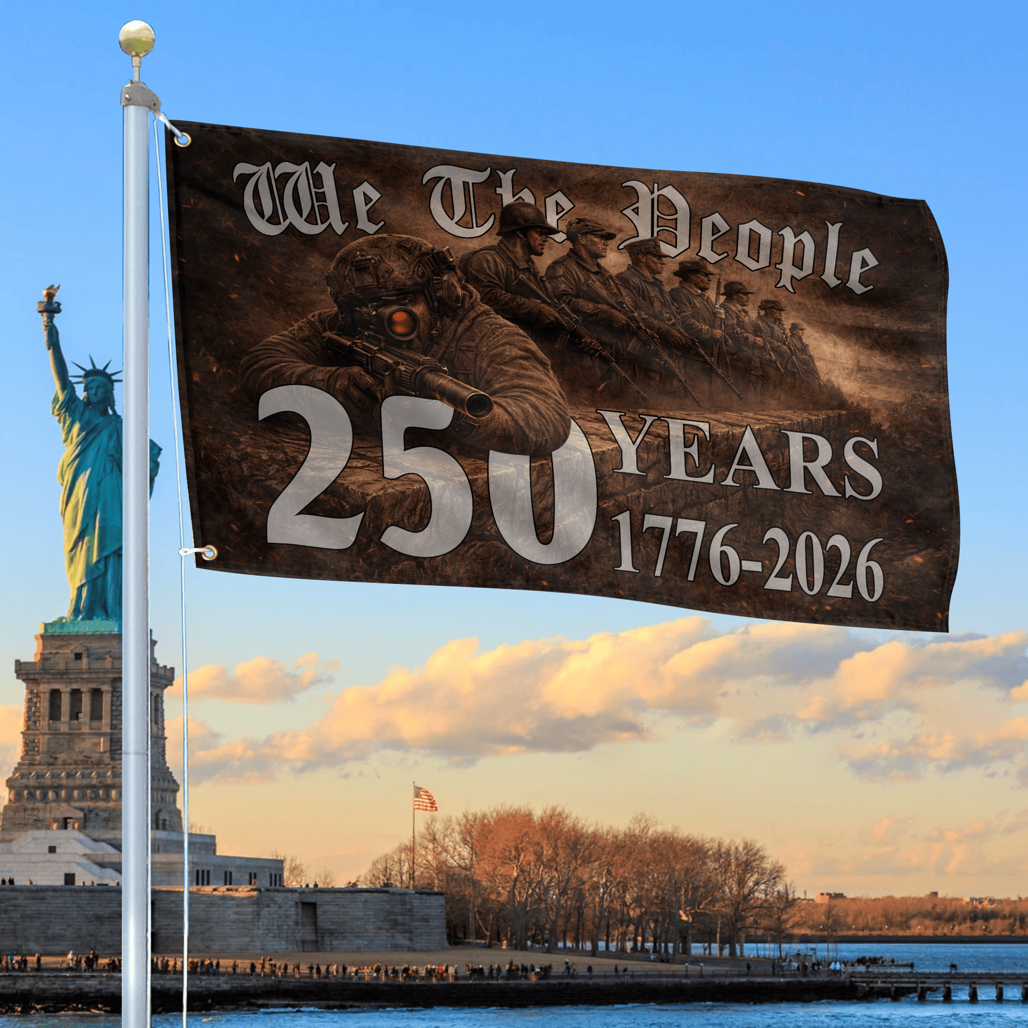 Premium America 250th Anniversary Grommet Flag VPVC120171, America 250th Flag, America 250th Birthday, Best Gifts On Independence Day, Veterans Day
