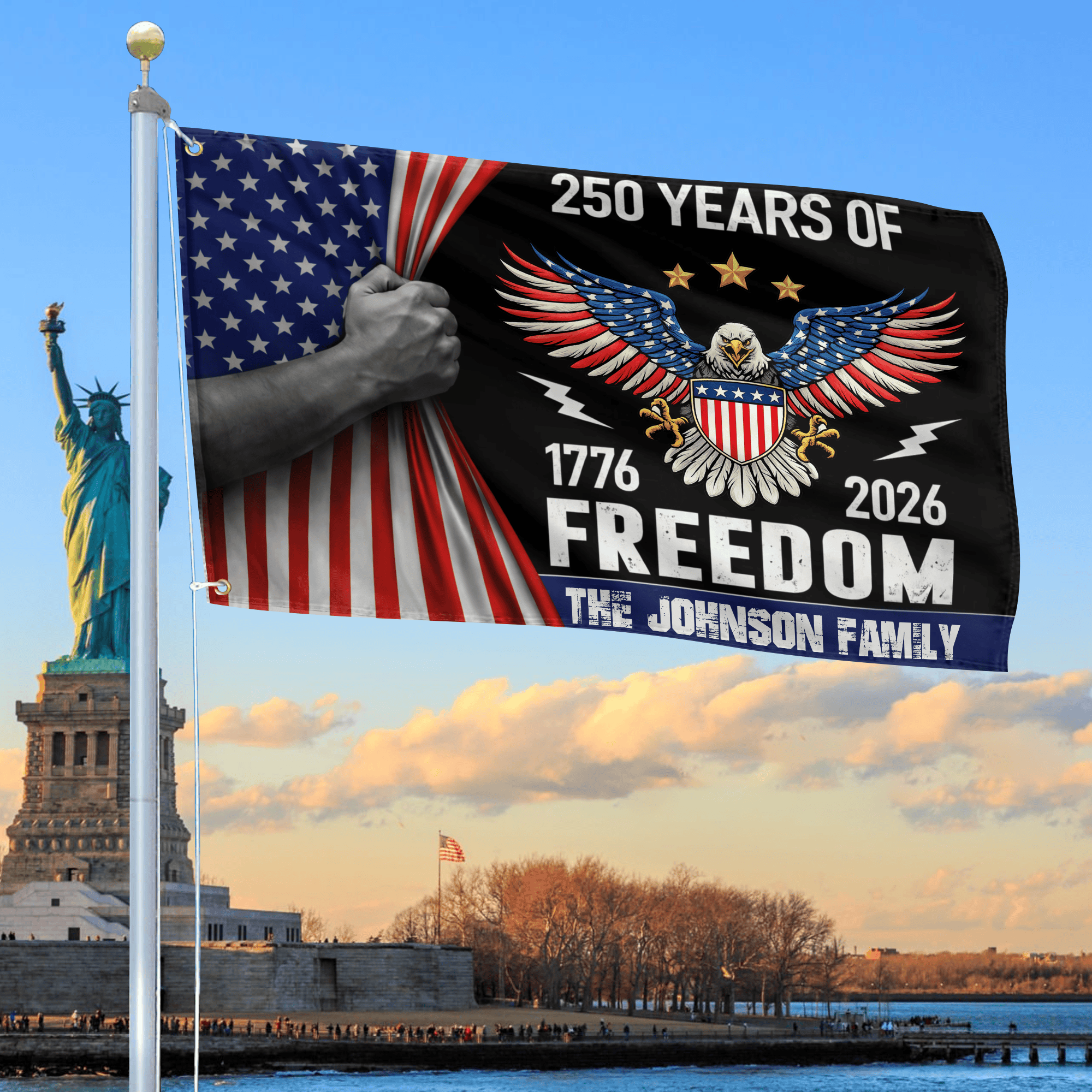 Premium Custom America 250th Anniversary Grommet Flag VPVC120172, America 250th Flag, America 250th Birthday, Best Gifts On Independence Day, Veterans Day