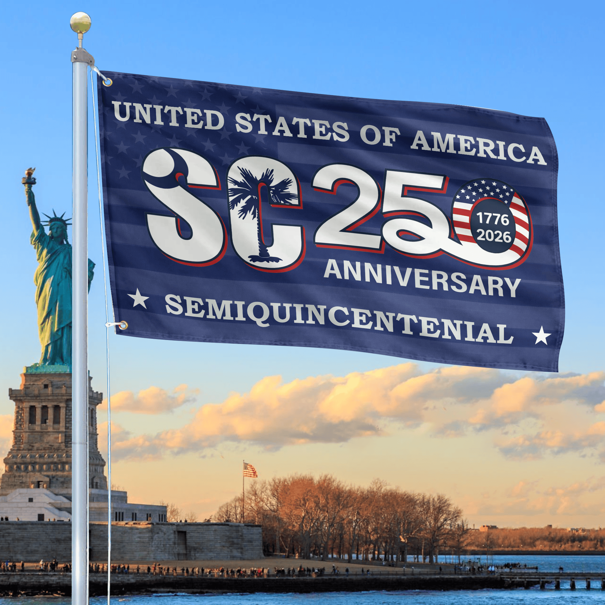 Premium America 250th Anniversary Grommet Flag VPVC120174, America 250th Flag, America 250th Birthday, Best Gifts On Independence Day, Veterans Day