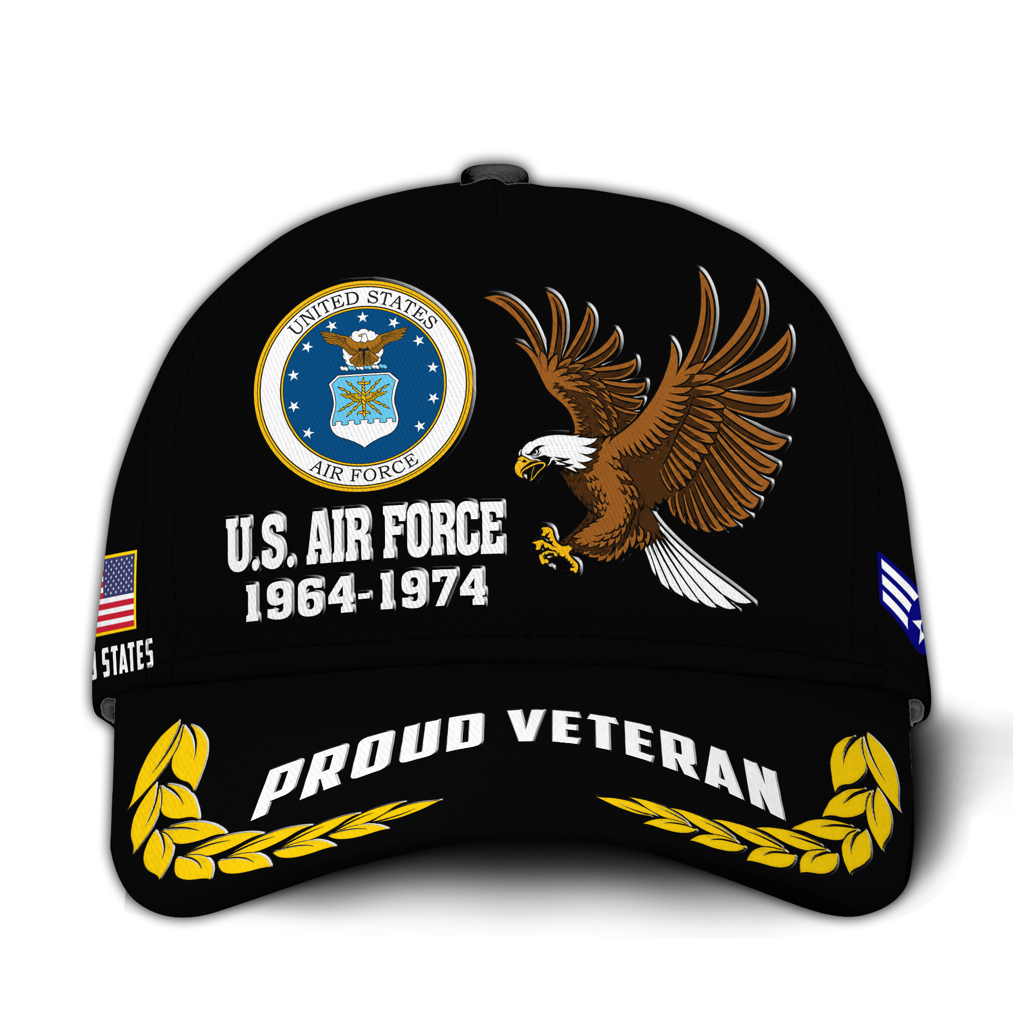 Premium Custom USAF Veteran Hat VPVC020924, Cap For Air Force Veterans, Gifts For Veterans Day, Father’s Day