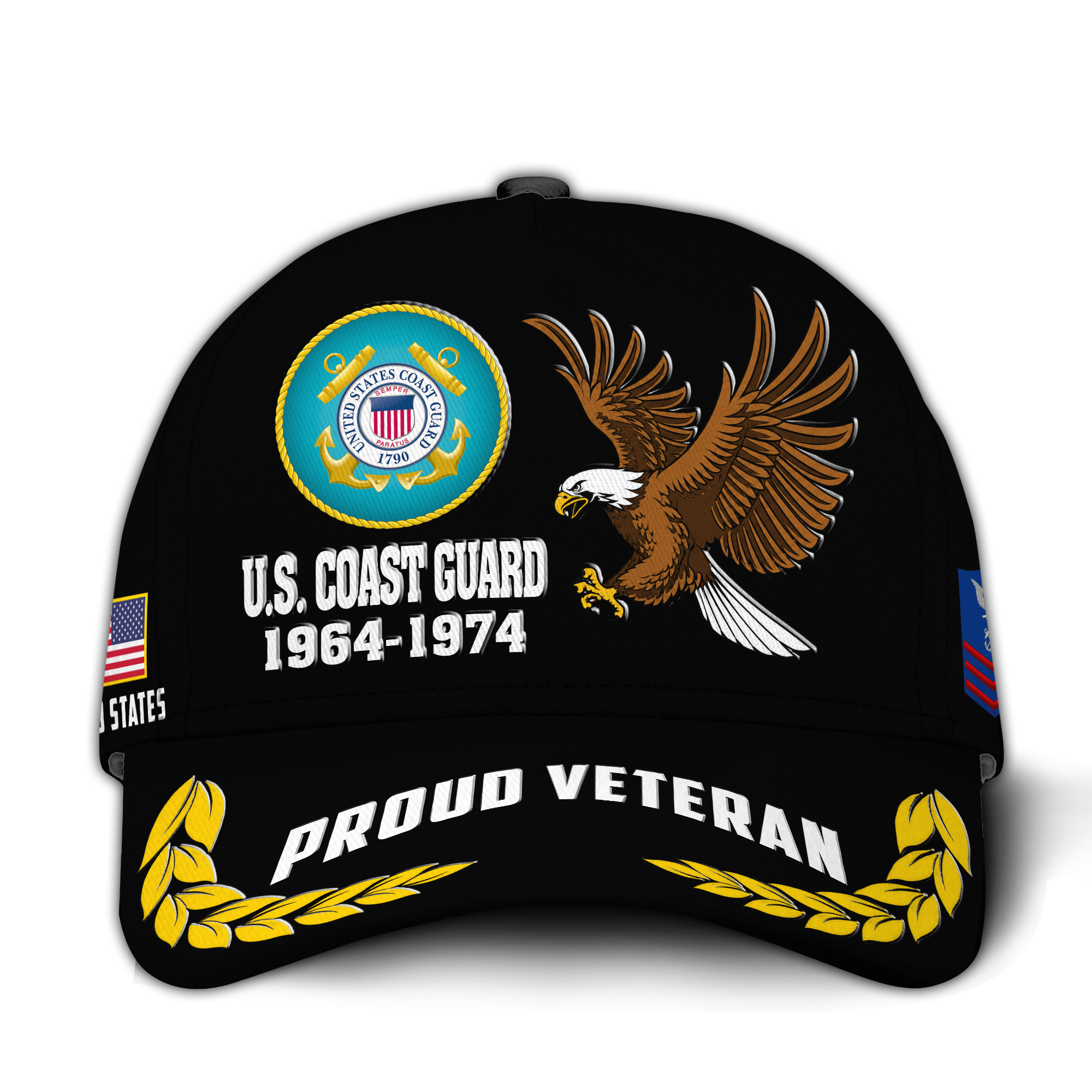Premium Custom USCG Veteran Hat VPVC020925, Cap For Coast Guard Veterans, Gifts For Veterans Day, Father’s Day