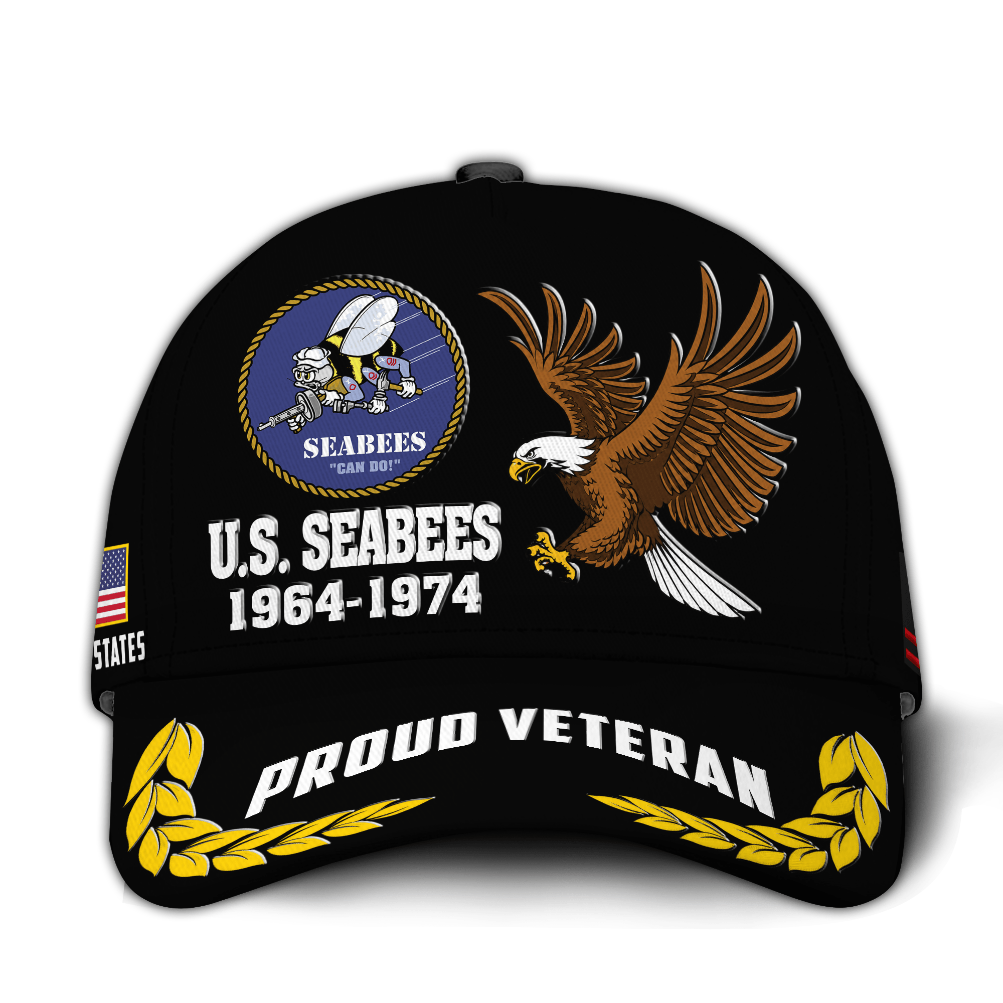 Premium Custom US Seabees Veteran Hat VPVC020929, Cap For Seabees Veteran, Gifts For Veterans Day, Father’s Day