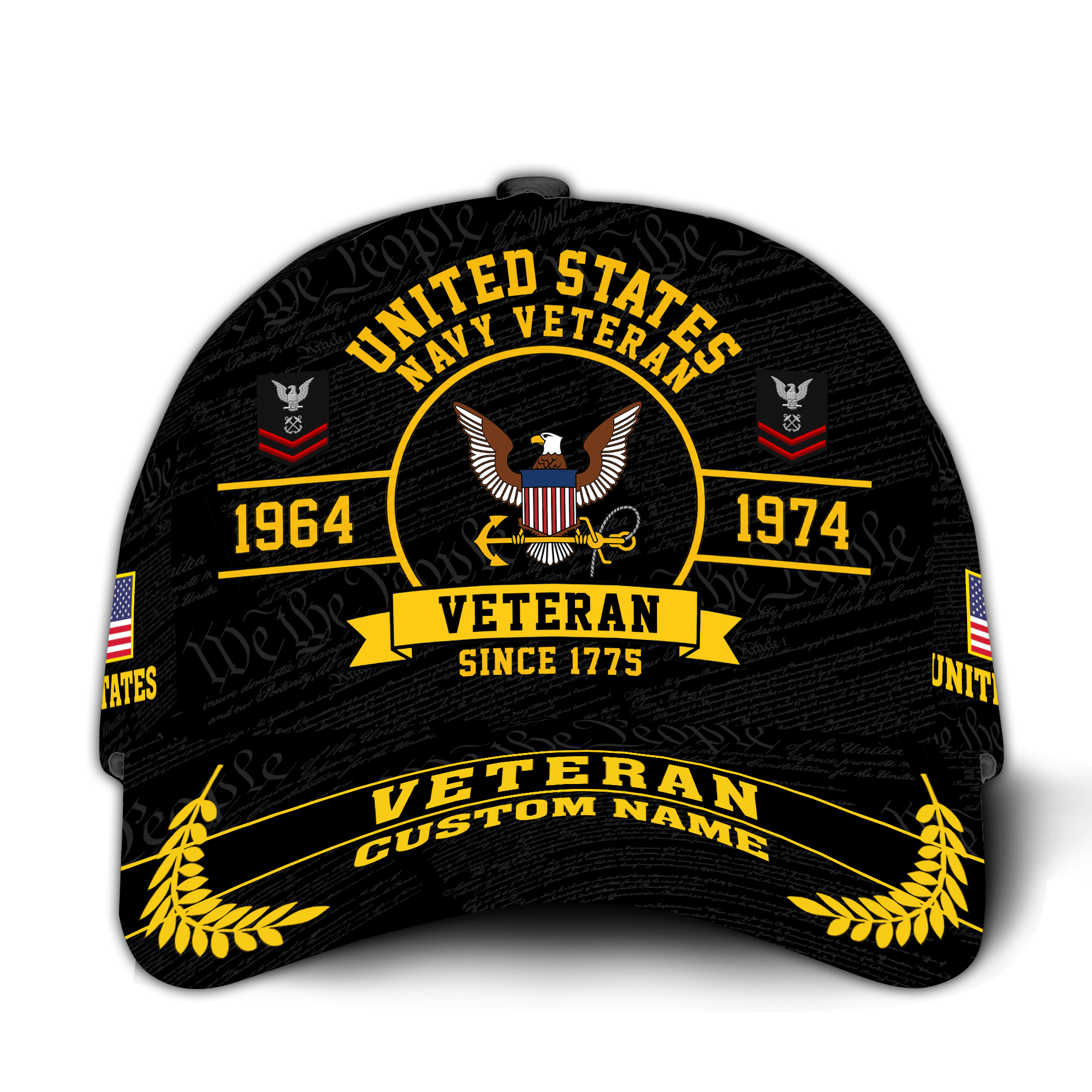Premium Custom US Navy Veteran Hat VPVC020932, Cap For Navy Veterans, Gifts For Veterans Day, Father’s Day