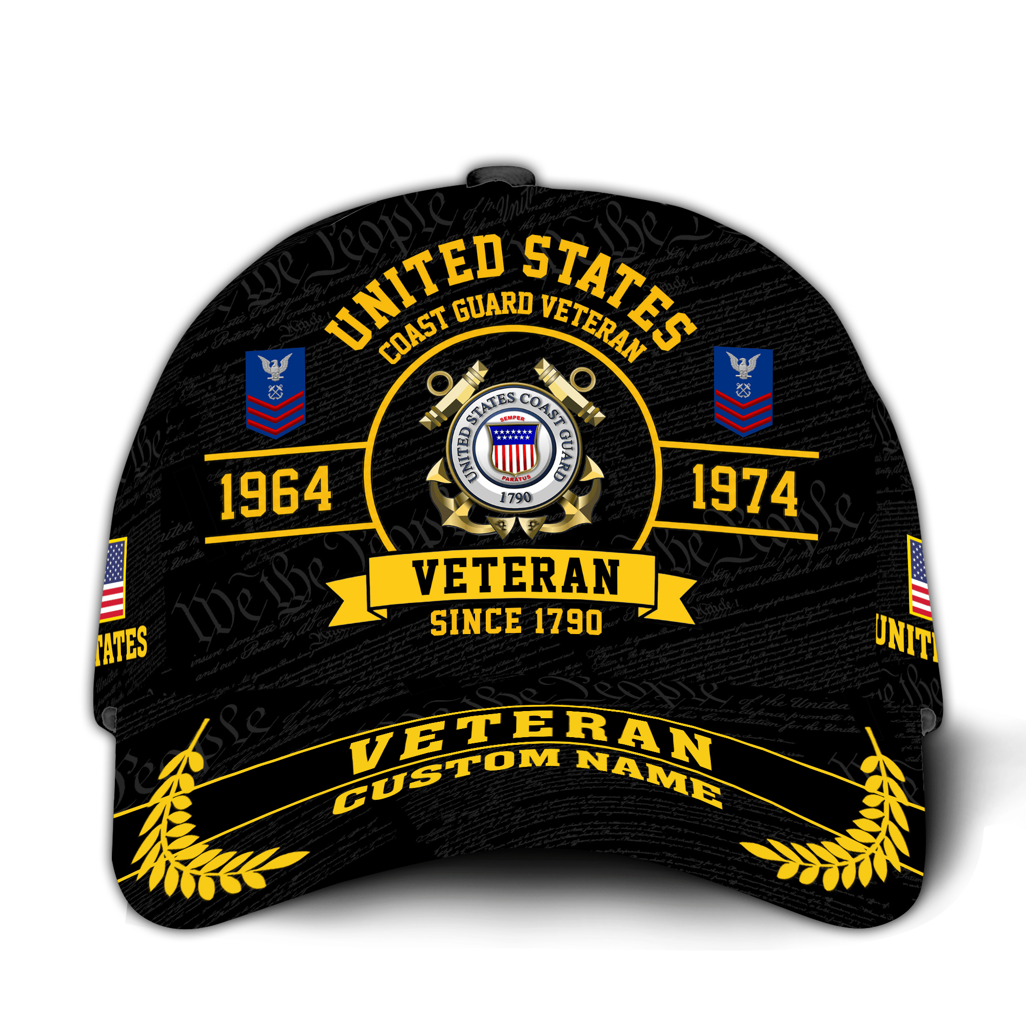 Premium Custom USCG Veteran Hat VPVC020935, Cap For Coast Guard Veterans, Gifts For Veterans Day, Father’s Day