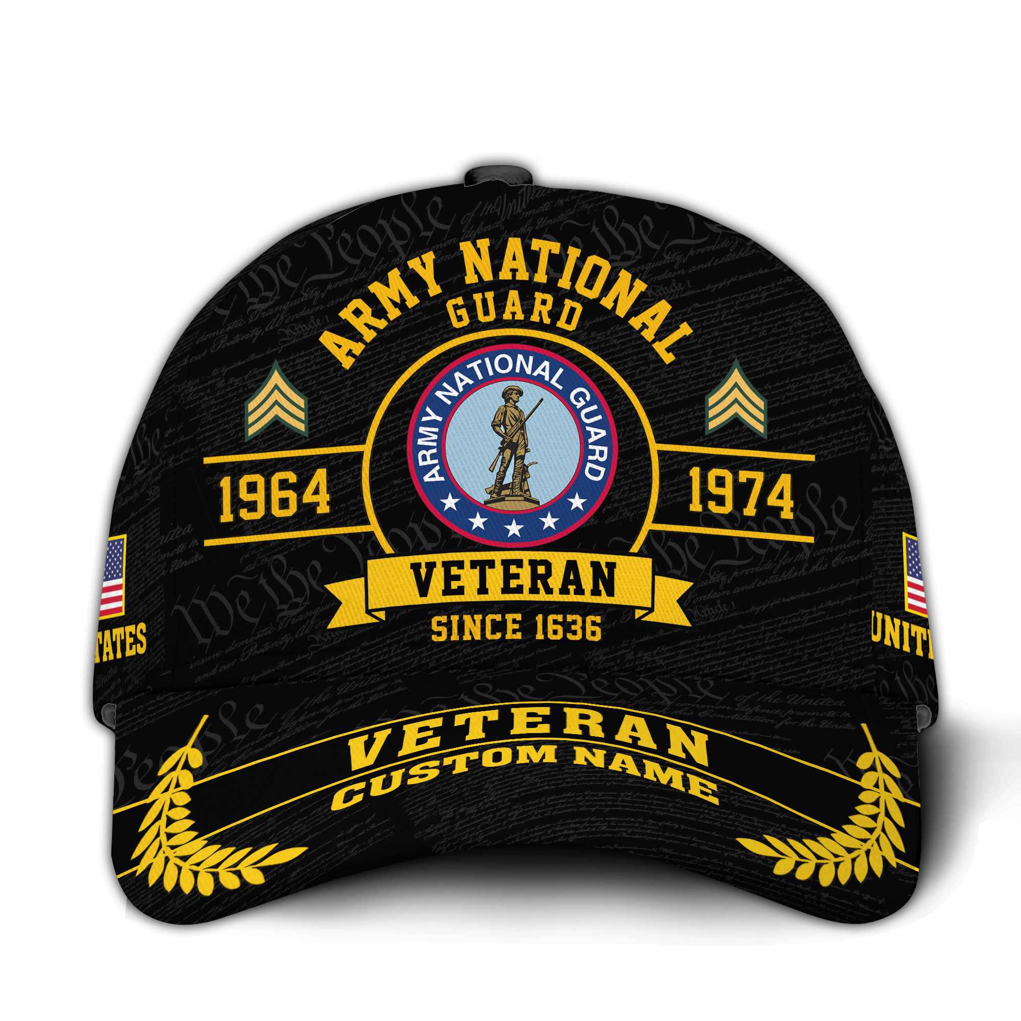 Premium Custom Army National Guard Veteran Hat VPVC020938, Cap For Army National Guard Veteran, Gifts For Veterans Day, Father’s Day