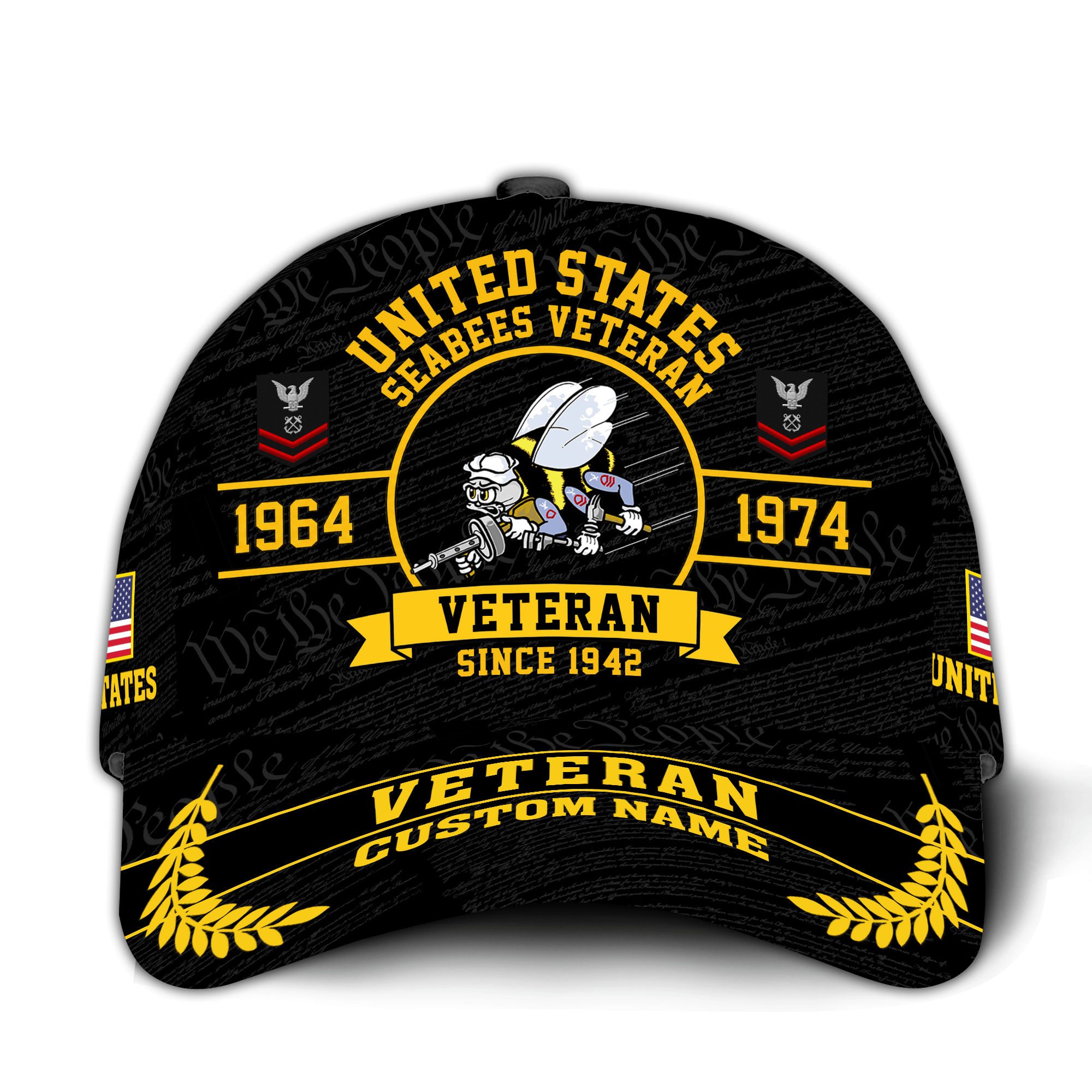 Premium Custom US Seabees Veteran Hat VPVC020939, Cap For Seabees Veteran, Gifts For Veterans Day, Father’s Day