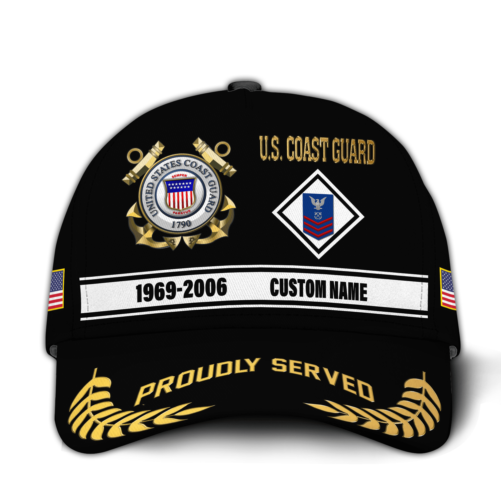Premium Custom USCG Veteran Hat VPVC020955, Cap For Coast Guard Veterans, Gifts For Veterans Day, Father’s Day