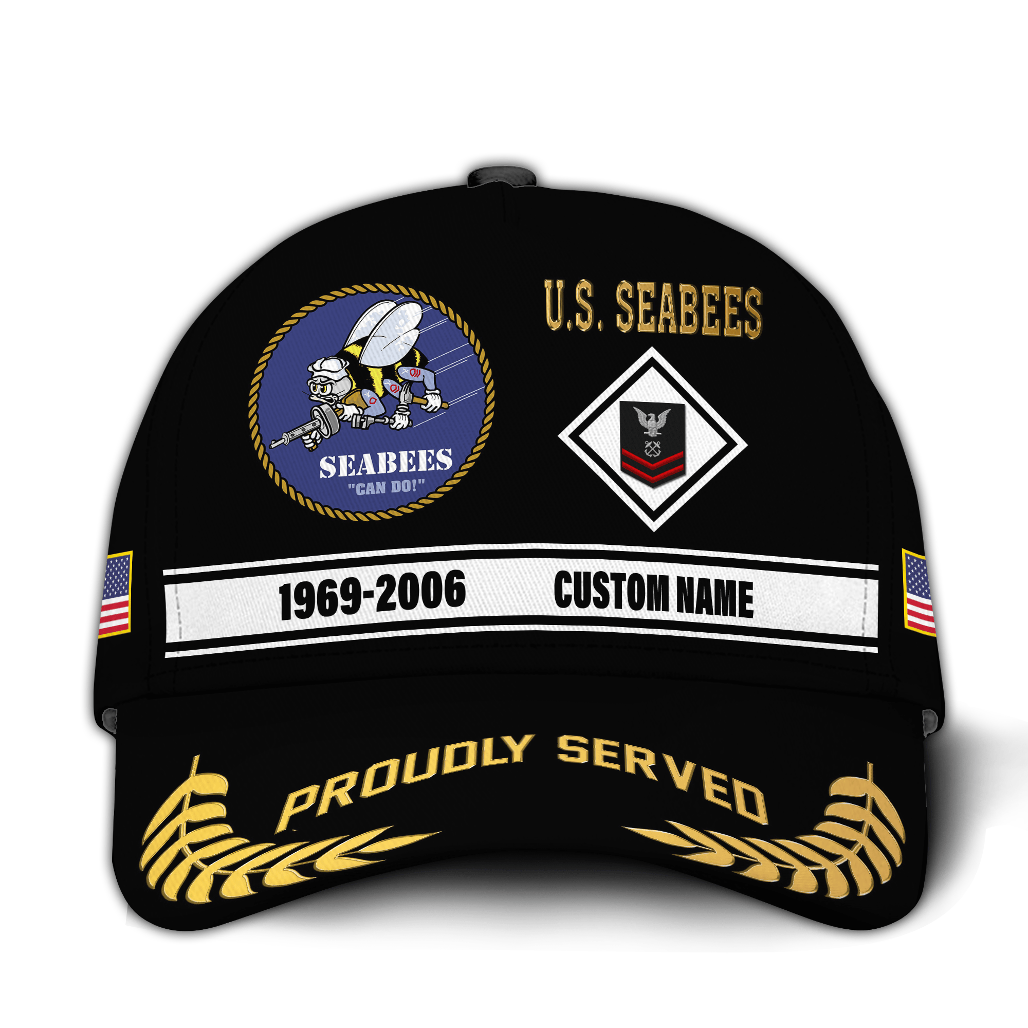 Premium Custom US Seabees Veteran Hat VPVC020959, Cap For Seabees Veteran, Gifts For Veterans Day, Father’s Day