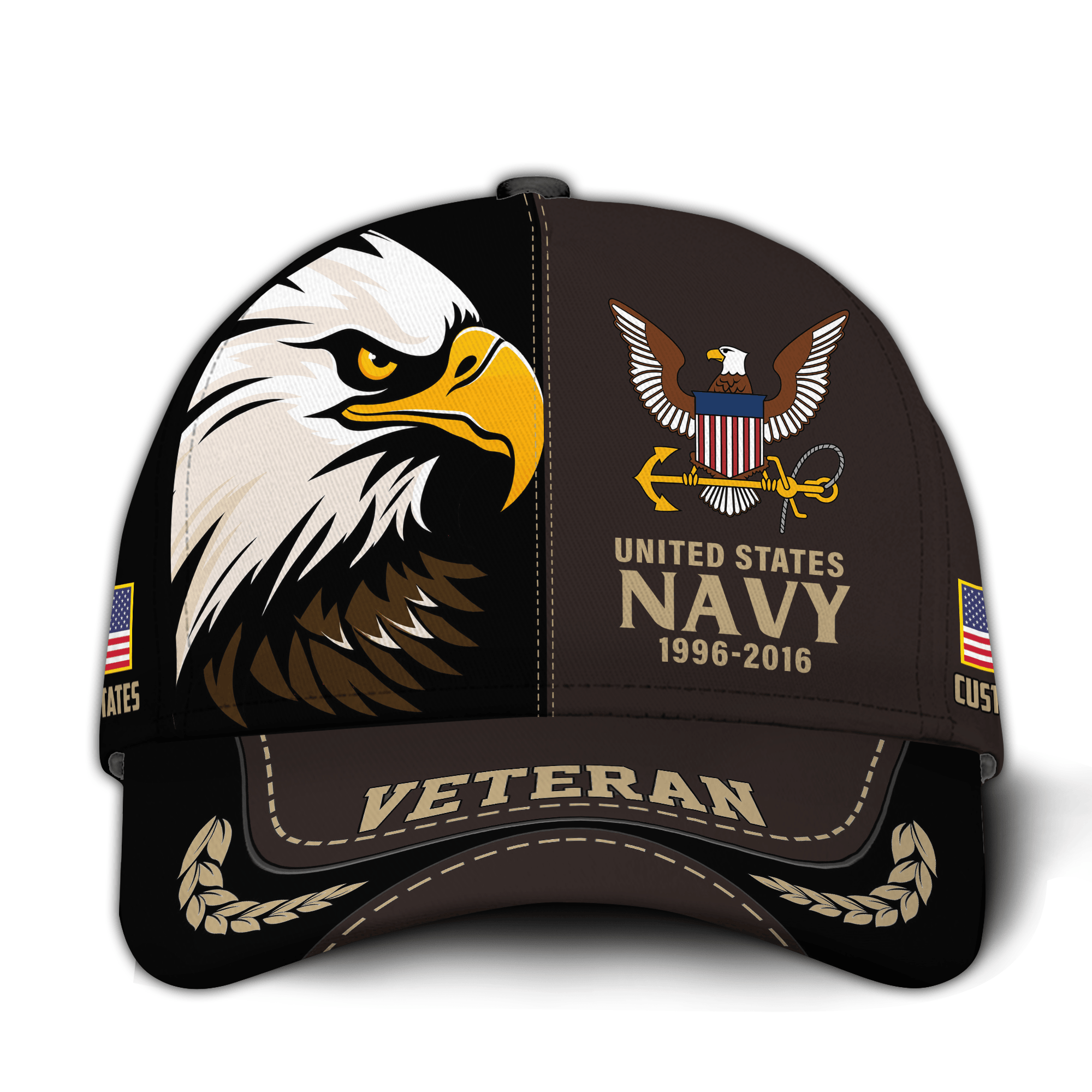 Premium Custom US Navy Veteran Hat VPVC020972, Cap For Navy Veterans, Gifts For Veterans Day, Father’s Day