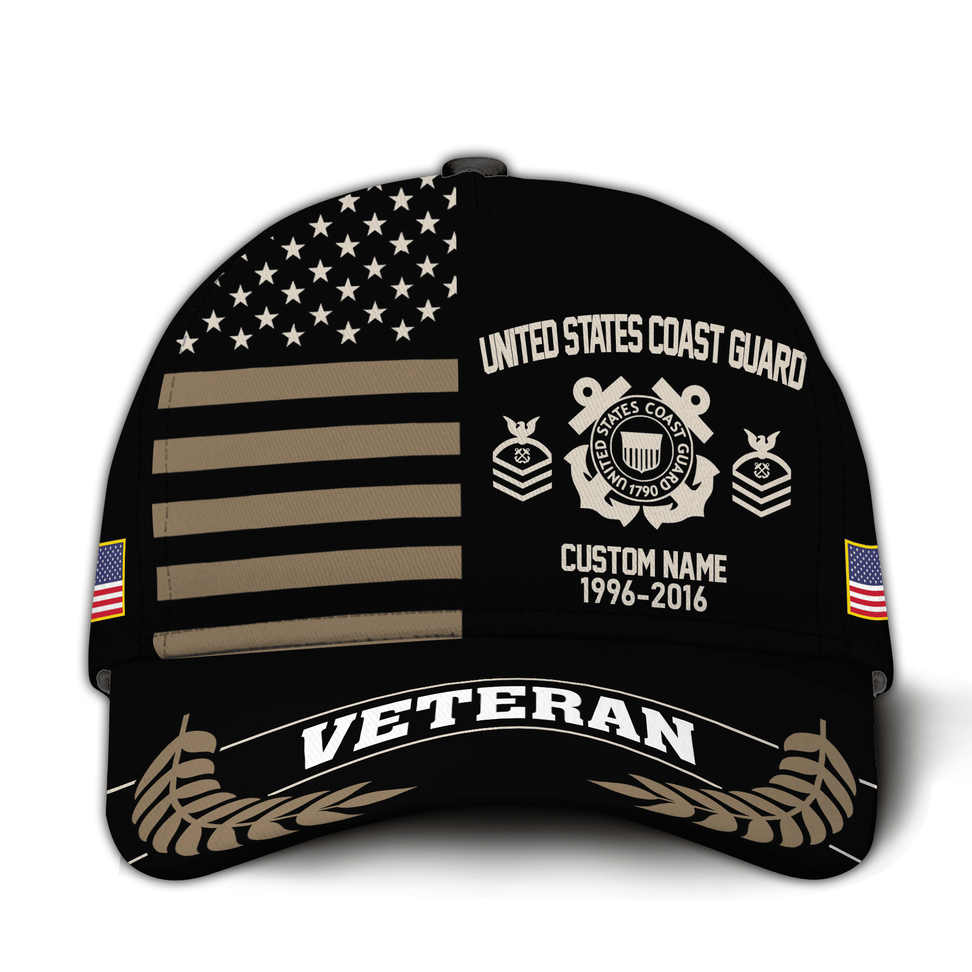 Premium Custom USCG Veteran Hat VPVC020985, Cap For Coast Guard Veterans, Gifts For Veterans Day, Father’s Day