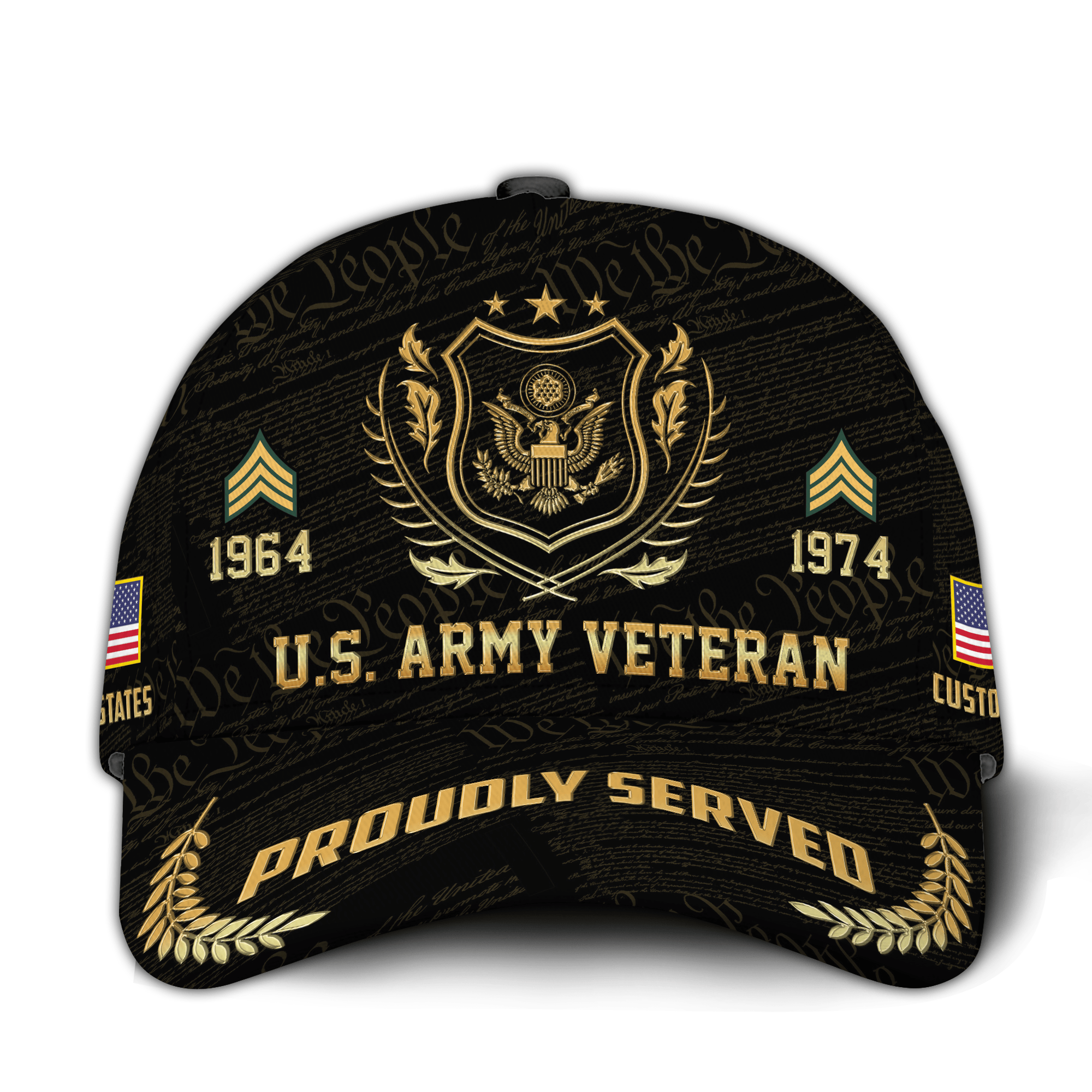 Premium Custom US Army Veteran Hat VPVC021001, Cap For Army Veterans, Gifts For Veterans Day, Father’s Day