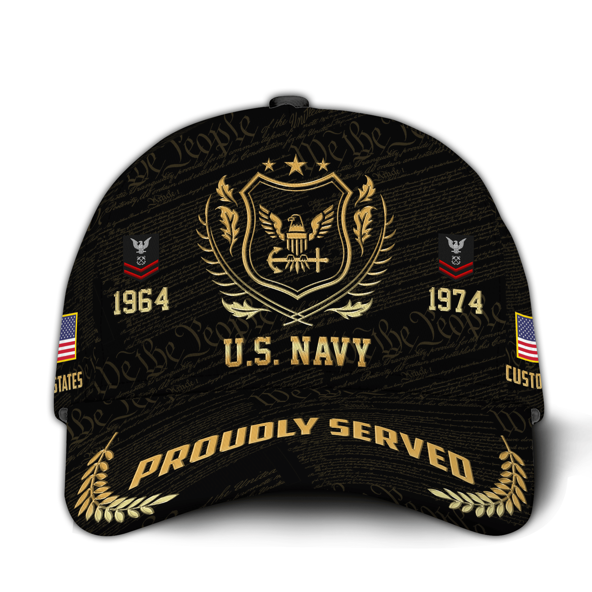 Premium Custom US Navy Veteran Hat VPVC021002, Cap For Navy Veterans, Gifts For Veterans Day, Father’s Day