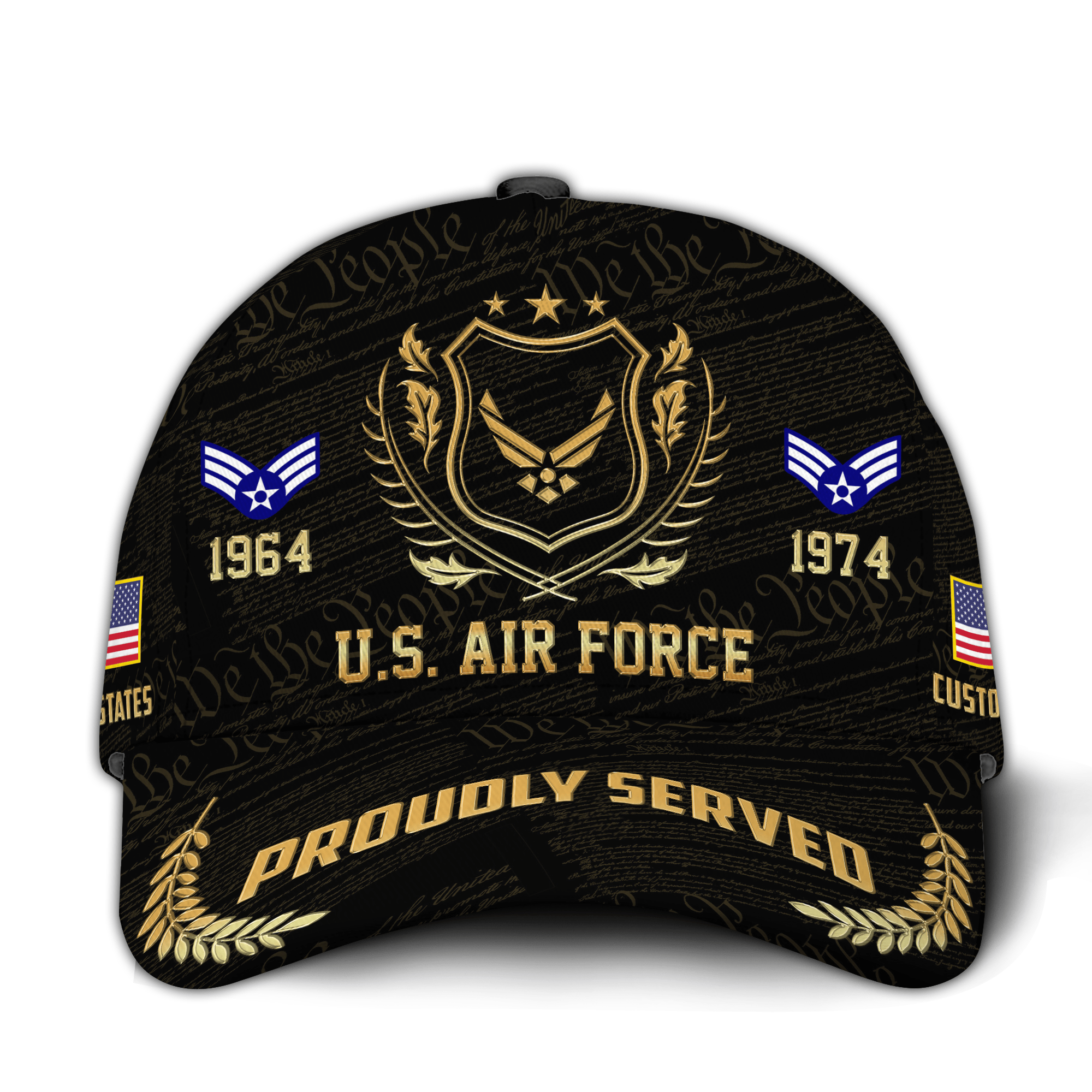 Premium Custom USAF Veteran Hat VPVC021004, Cap For Air Force Veterans, Gifts For Veterans Day, Father’s Day